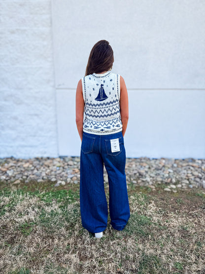 Sailboat  Sweater Vest