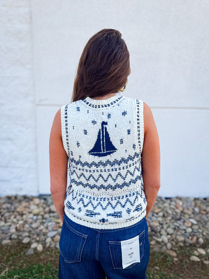 Sailboat  Sweater Vest