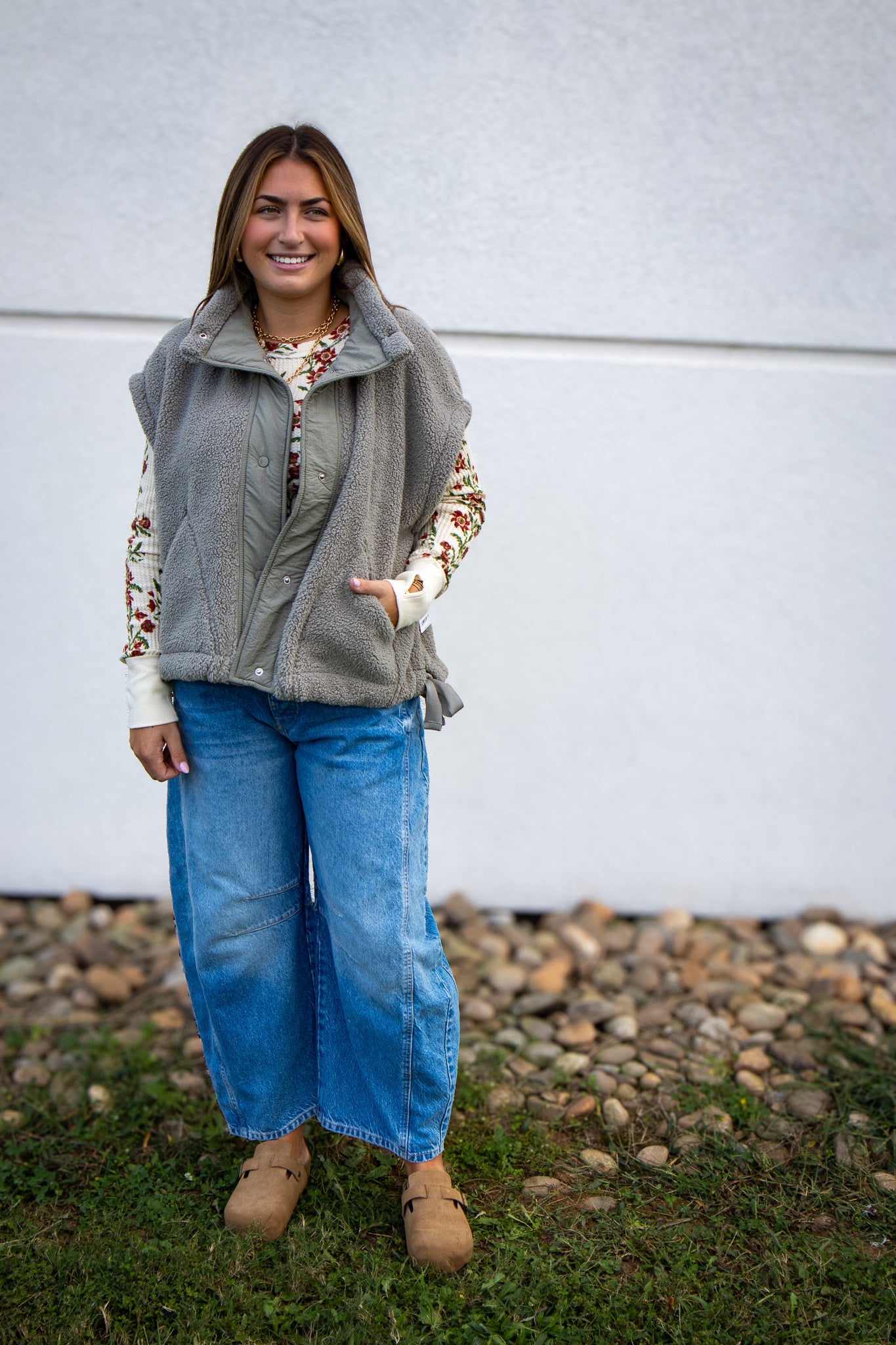 Free People - Pretty Little Thermal - SAND COMBO FOLK VINE