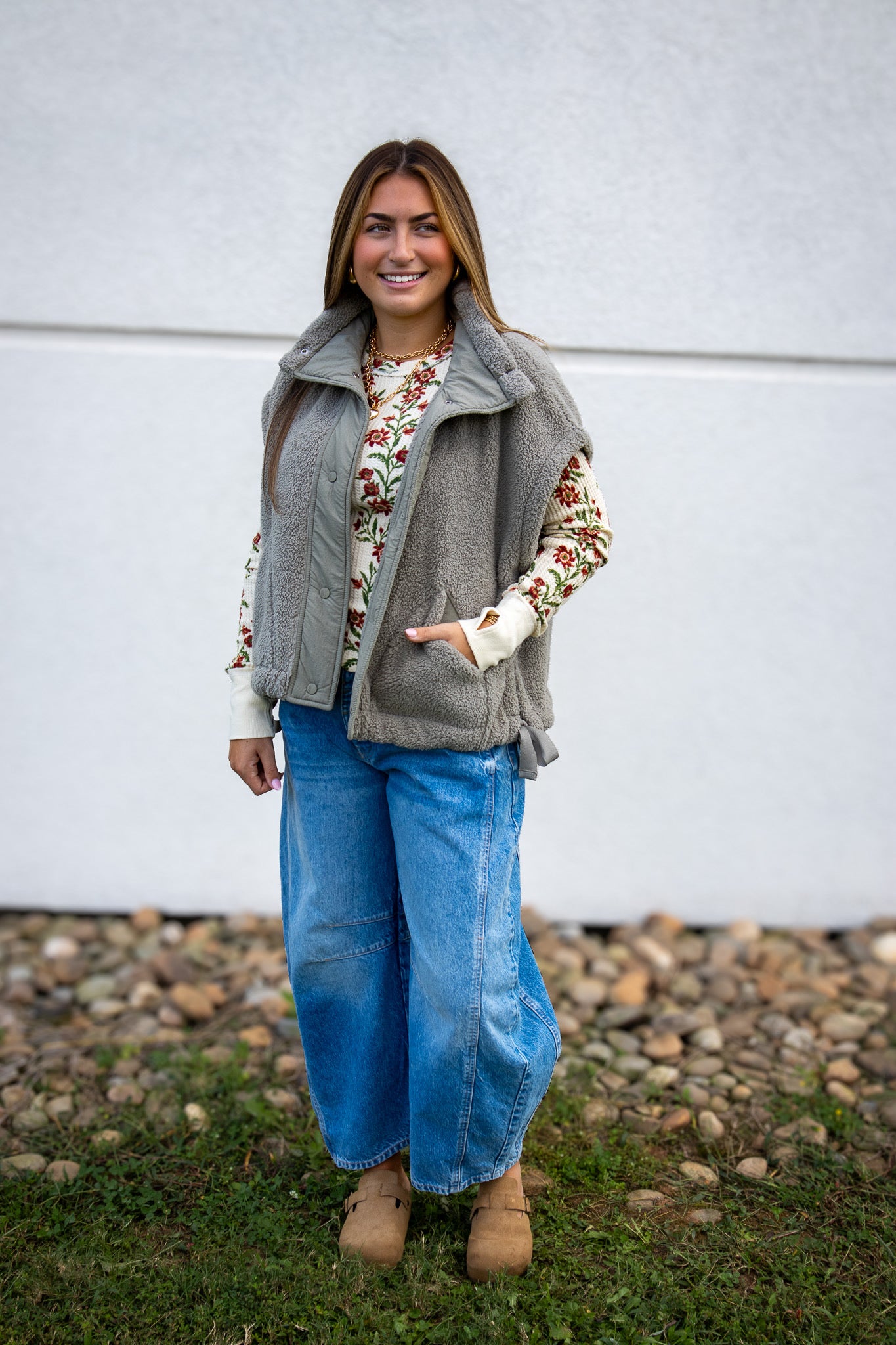 Free People - Pretty Little Thermal - SAND COMBO FOLK VINE