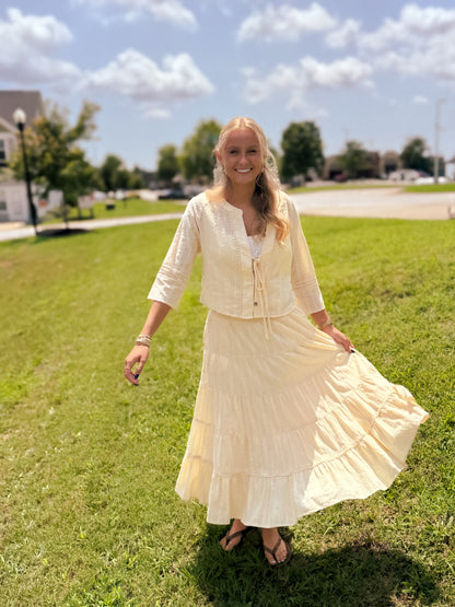 Desert Darling Skirt Set - Butter Yellow