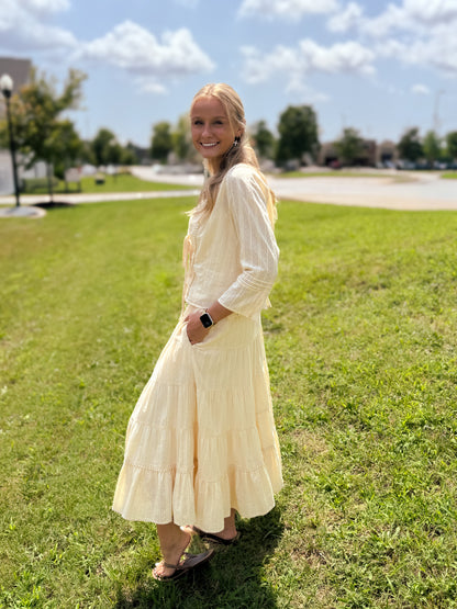 Desert Darling Skirt Set - Butter Yellow
