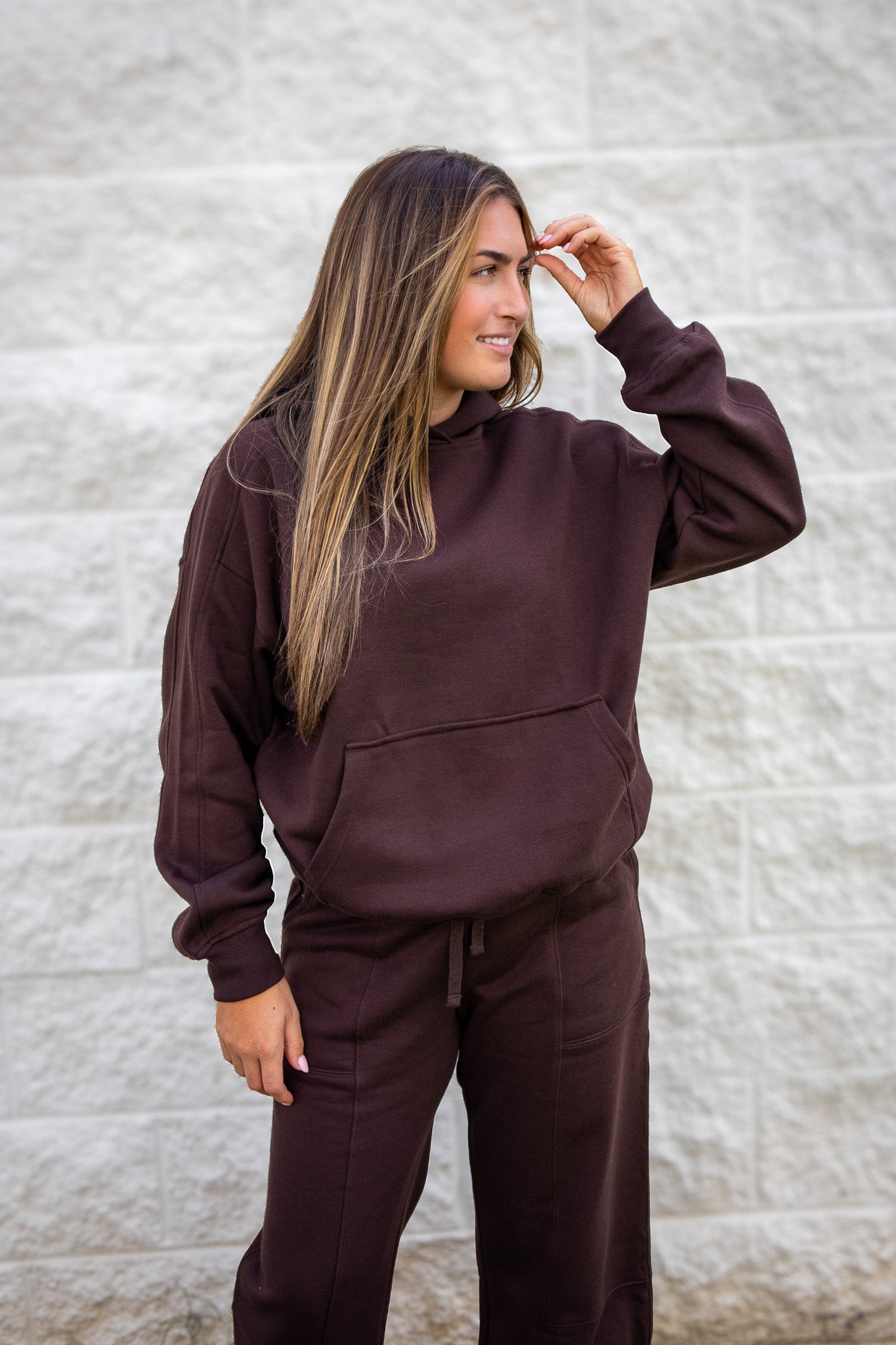 It Girl Oversized Fleece Hoodie - ESPRESSO