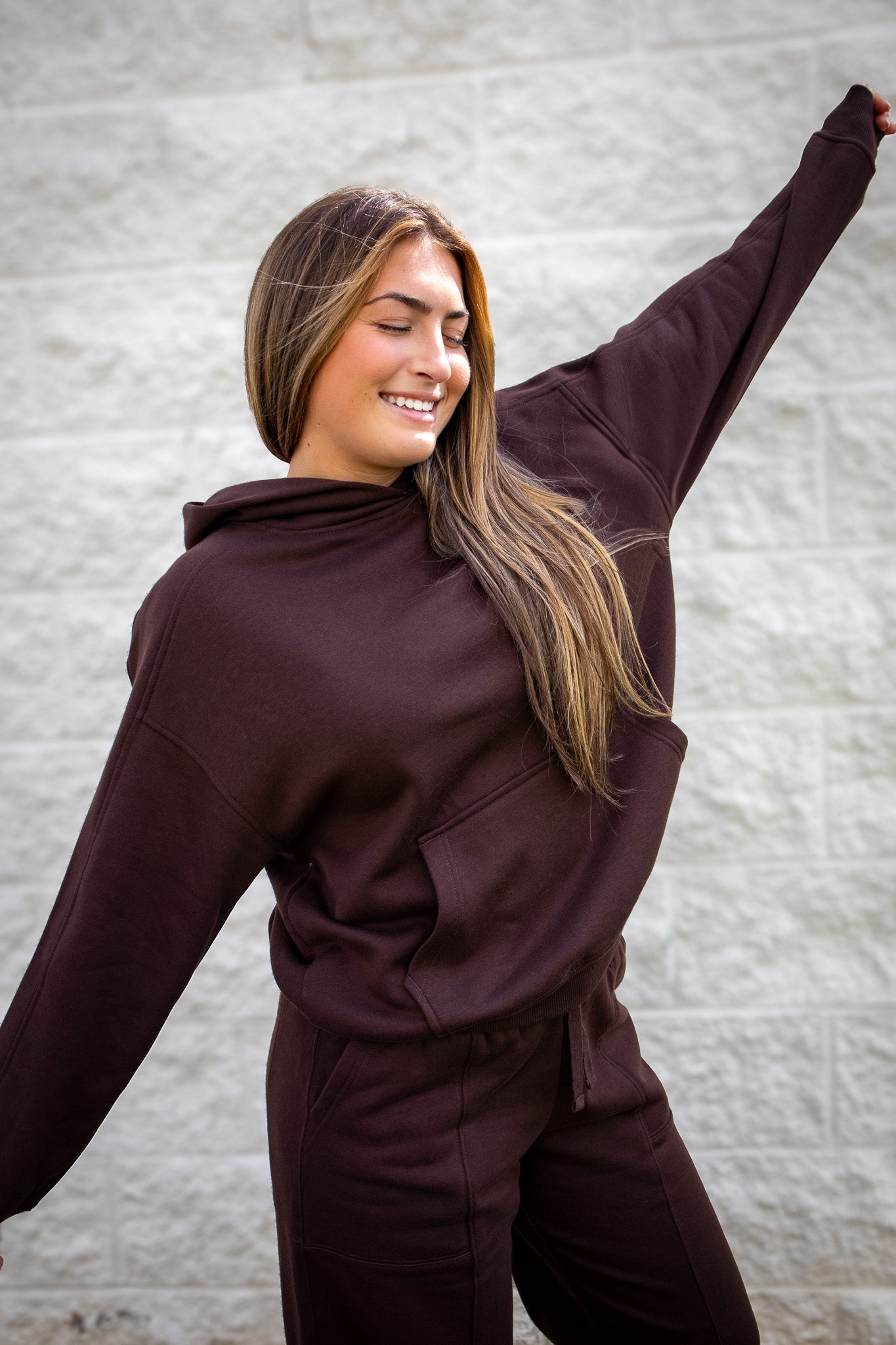 It Girl Oversized Fleece Hoodie - ESPRESSO