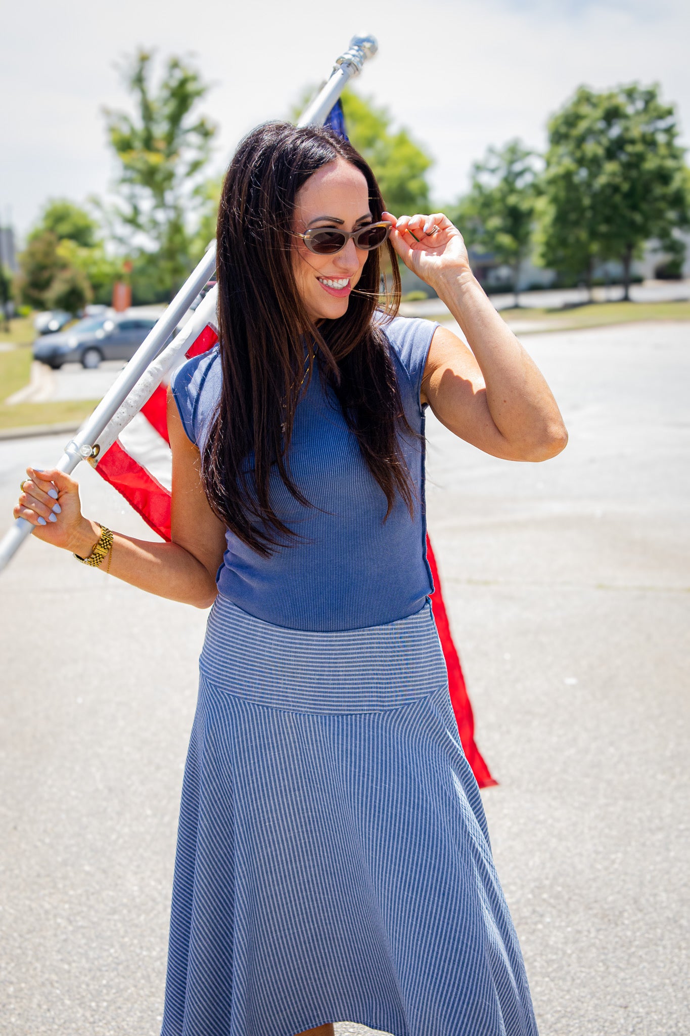Free People - Ever Had Ribbed Cap Sleeve Top - Indigo