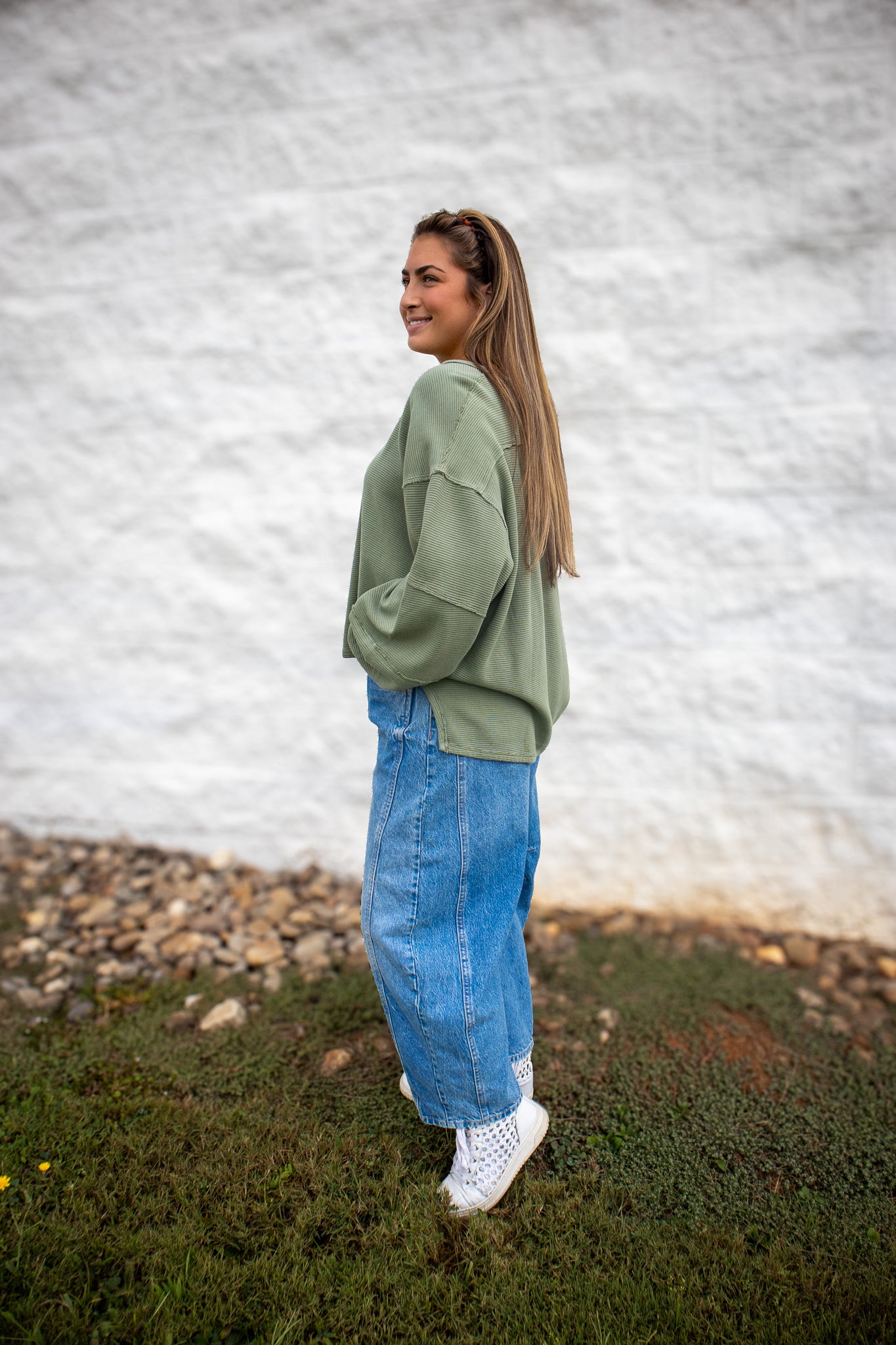 Free People - Total Eclipse Tee - OIL GREEN