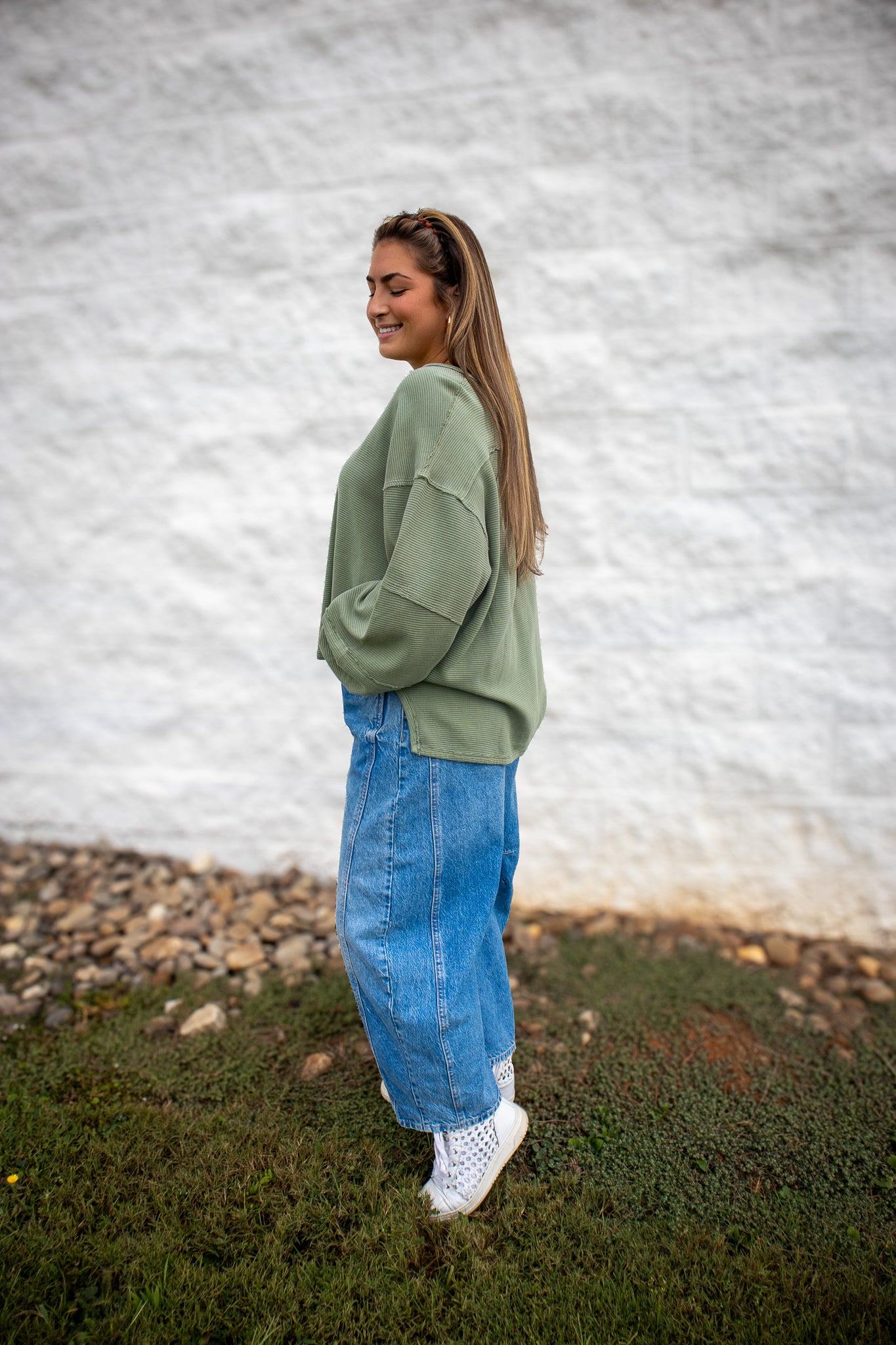 Free People - Total Eclipse Tee - OIL GREEN