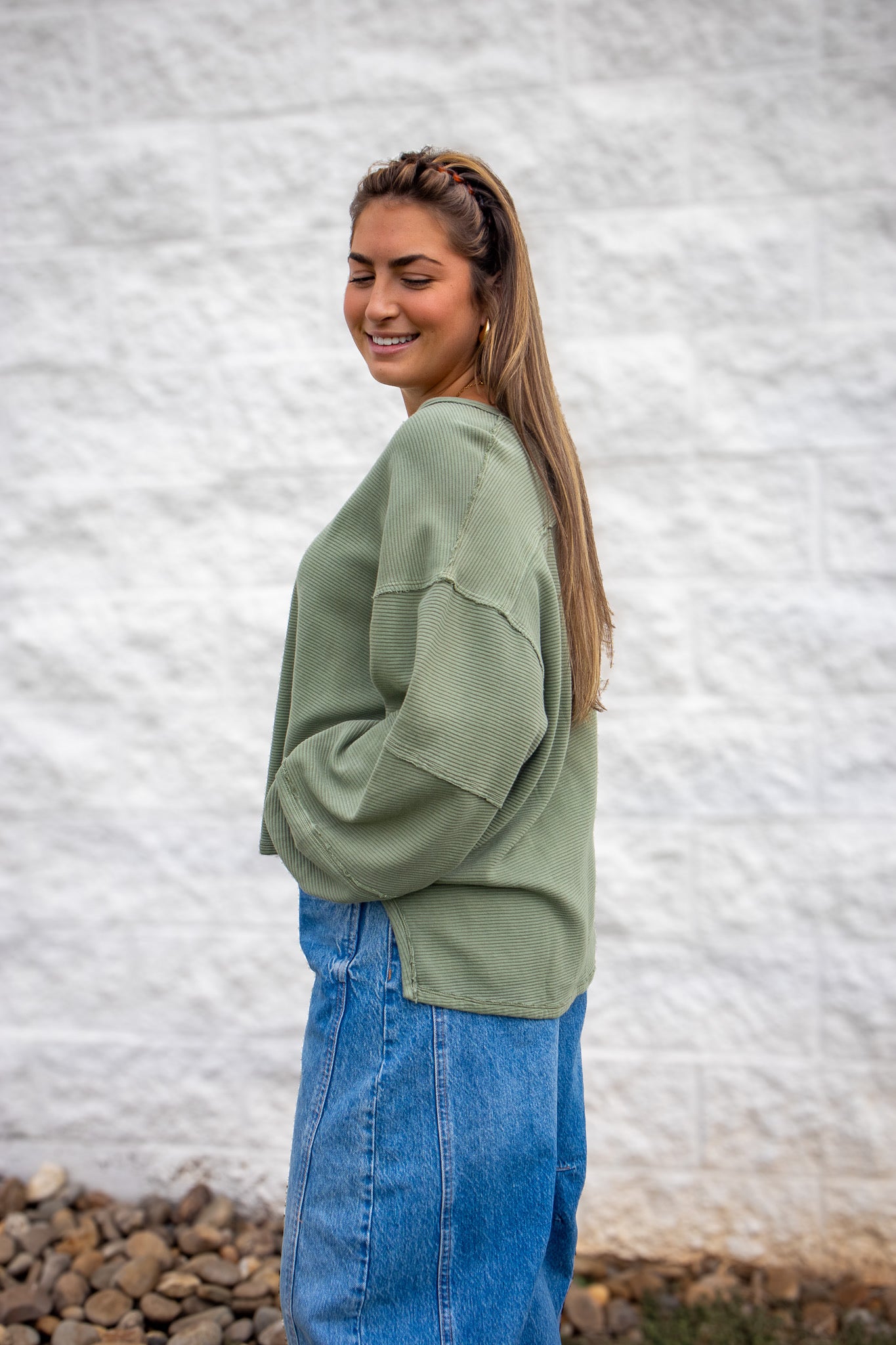 Free People - Total Eclipse Tee - OIL GREEN