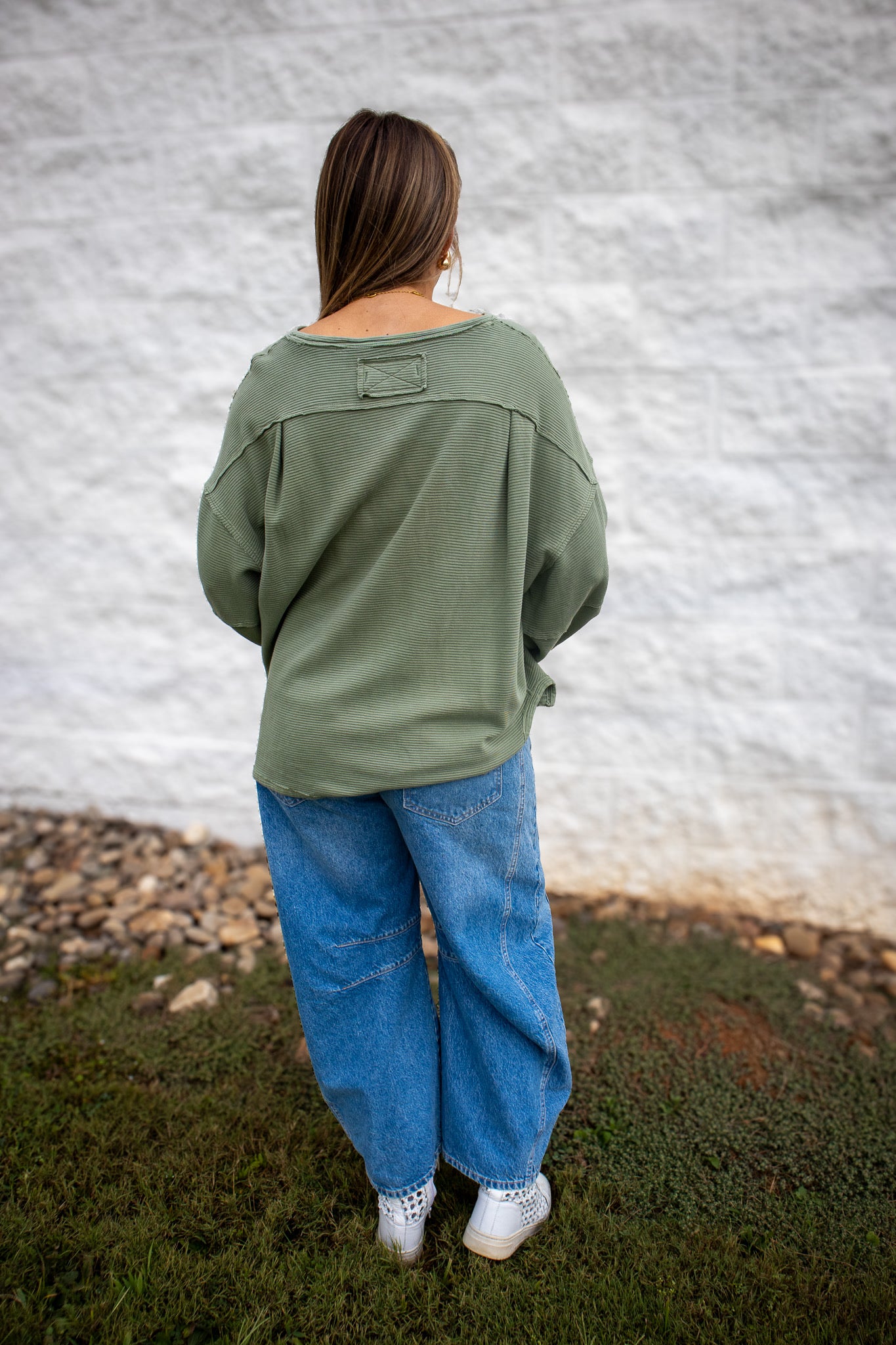 Free People - Total Eclipse Tee - OIL GREEN