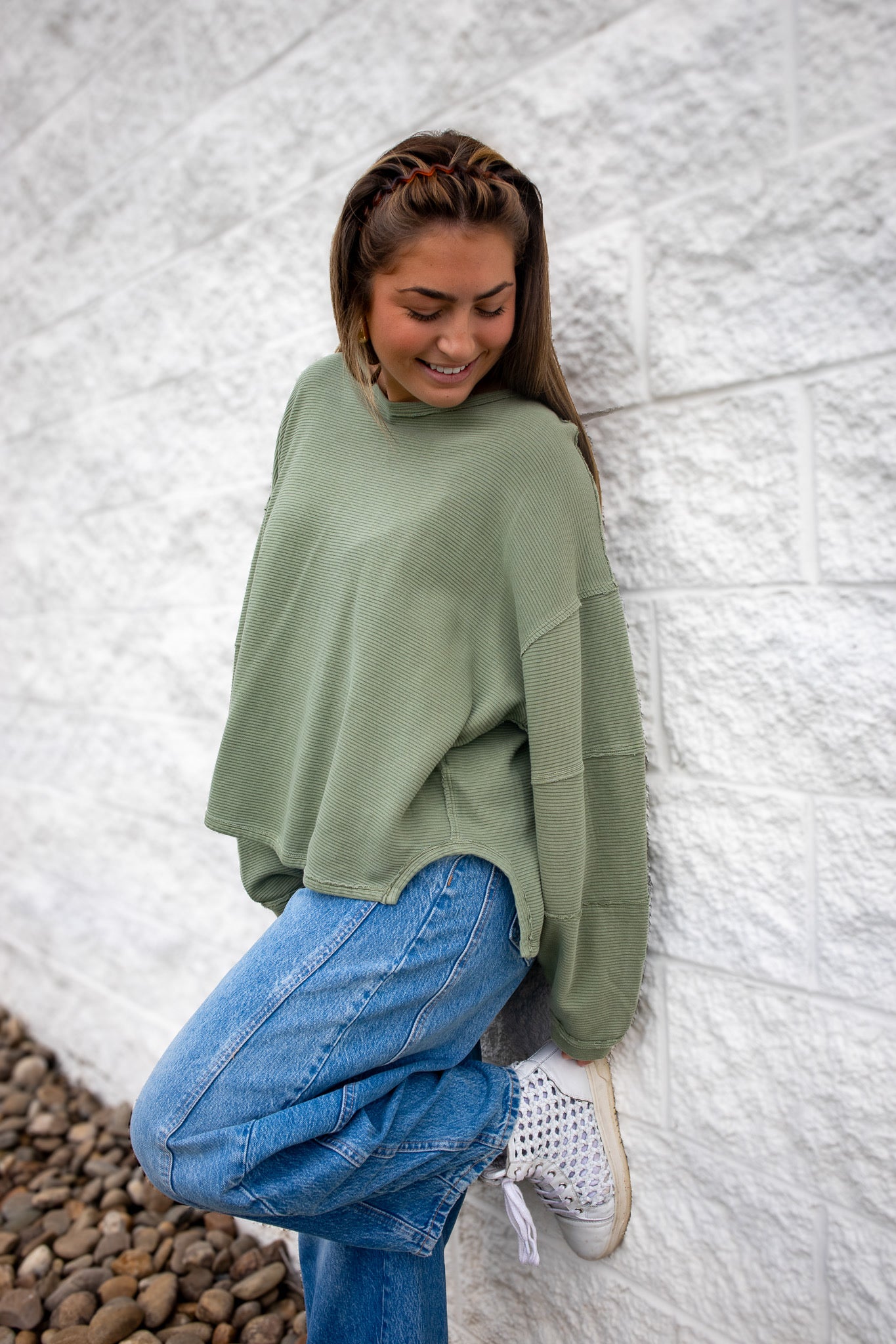 Free People - Total Eclipse Tee - OIL GREEN