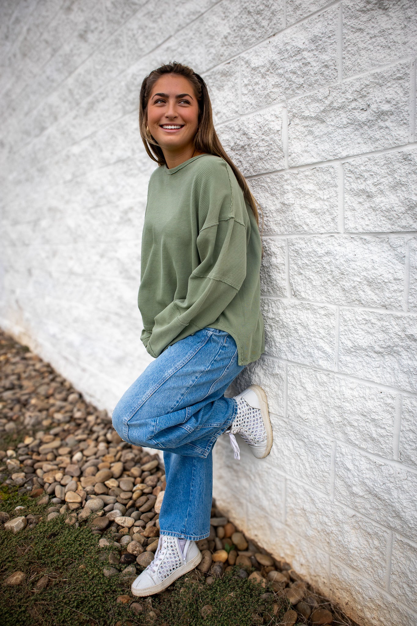 Free People - Total Eclipse Tee - OIL GREEN