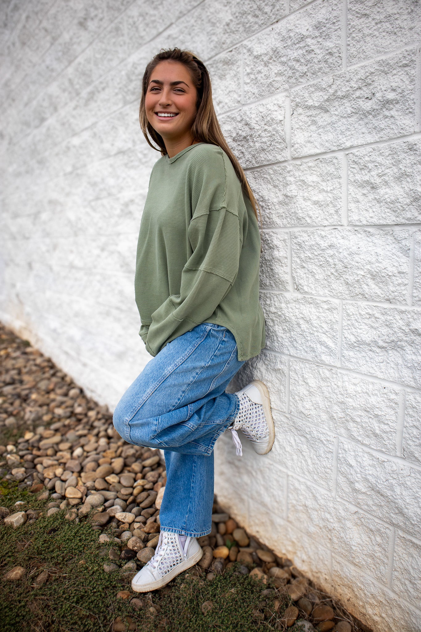 Free People - Total Eclipse Tee - OIL GREEN