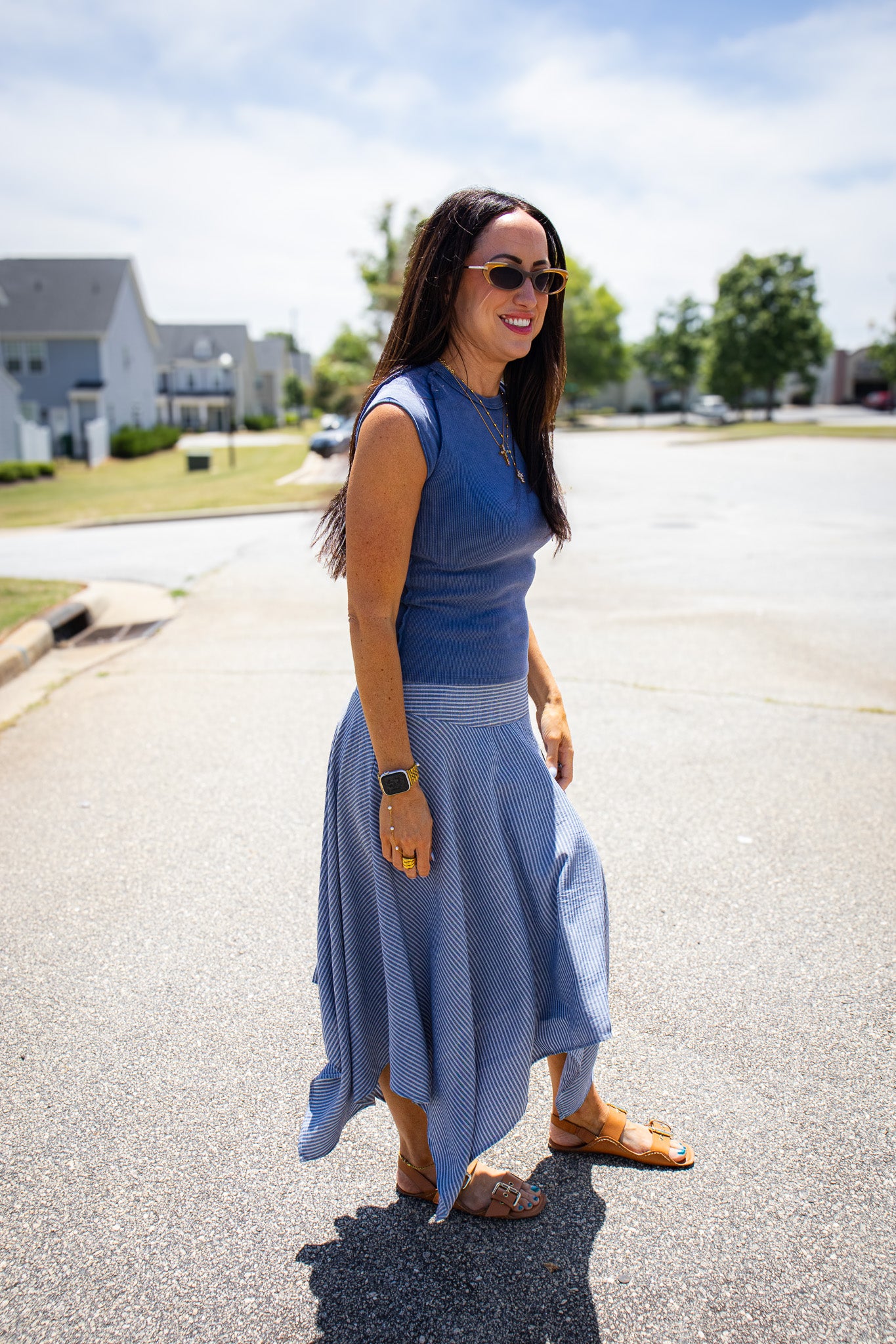 Free People - Ever Had Ribbed Cap Sleeve Top - Indigo