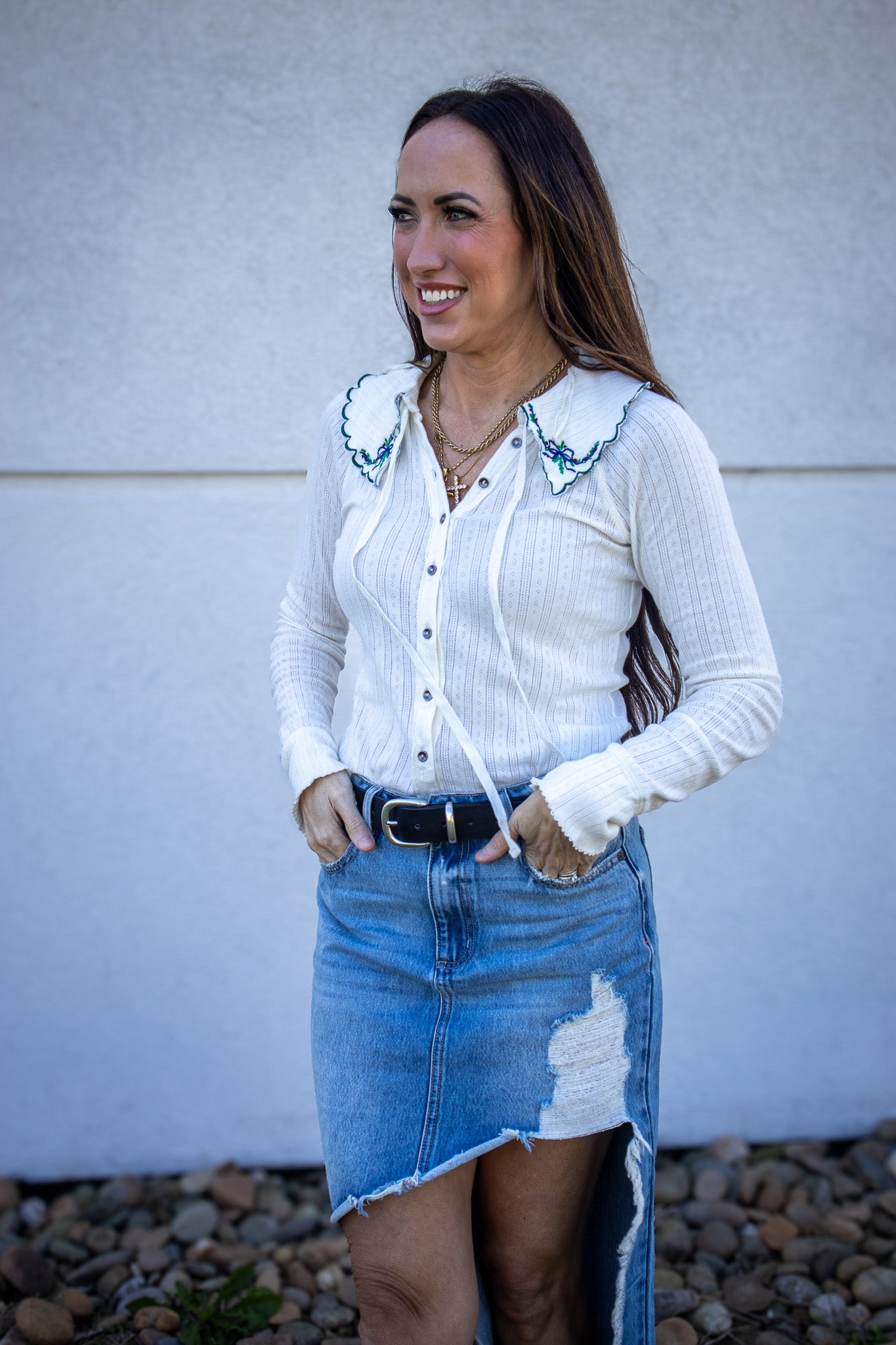 Free People - Juniper Long Sleeve Cardi - IVORY