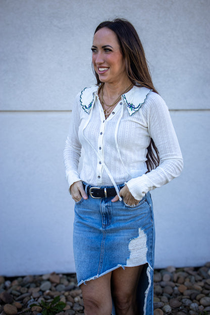 Free People - Juniper Long Sleeve Cardi - IVORY