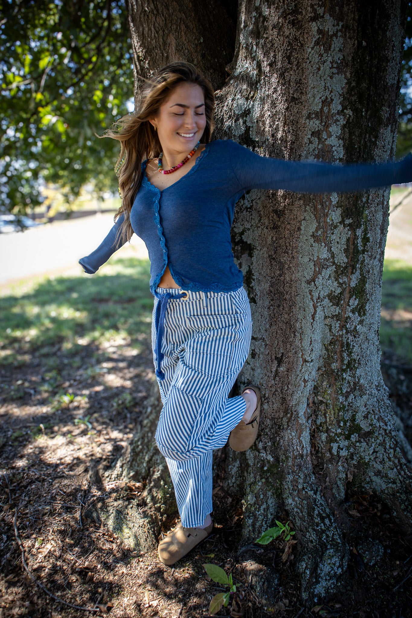 Free People - Big Love Rib Cardi - OCEAN HEATHER