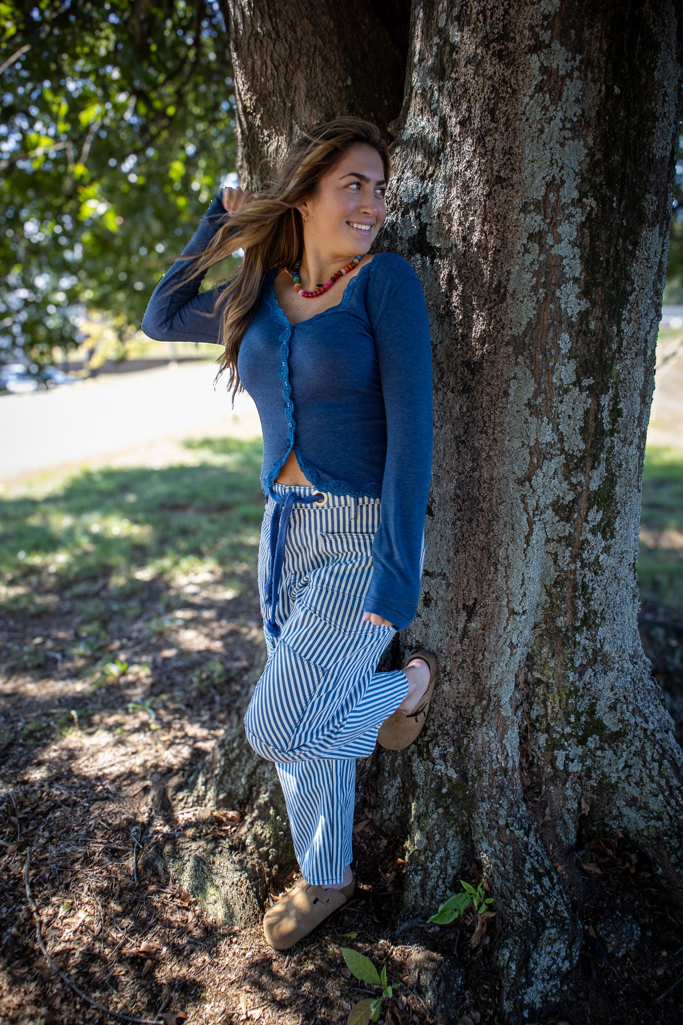 Free People - Big Love Rib Cardi - OCEAN HEATHER