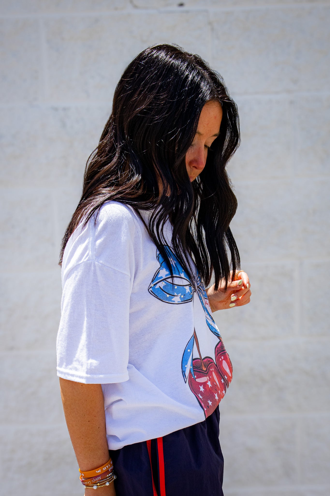 Cherry Bow Rhinestone Graphic Tee
