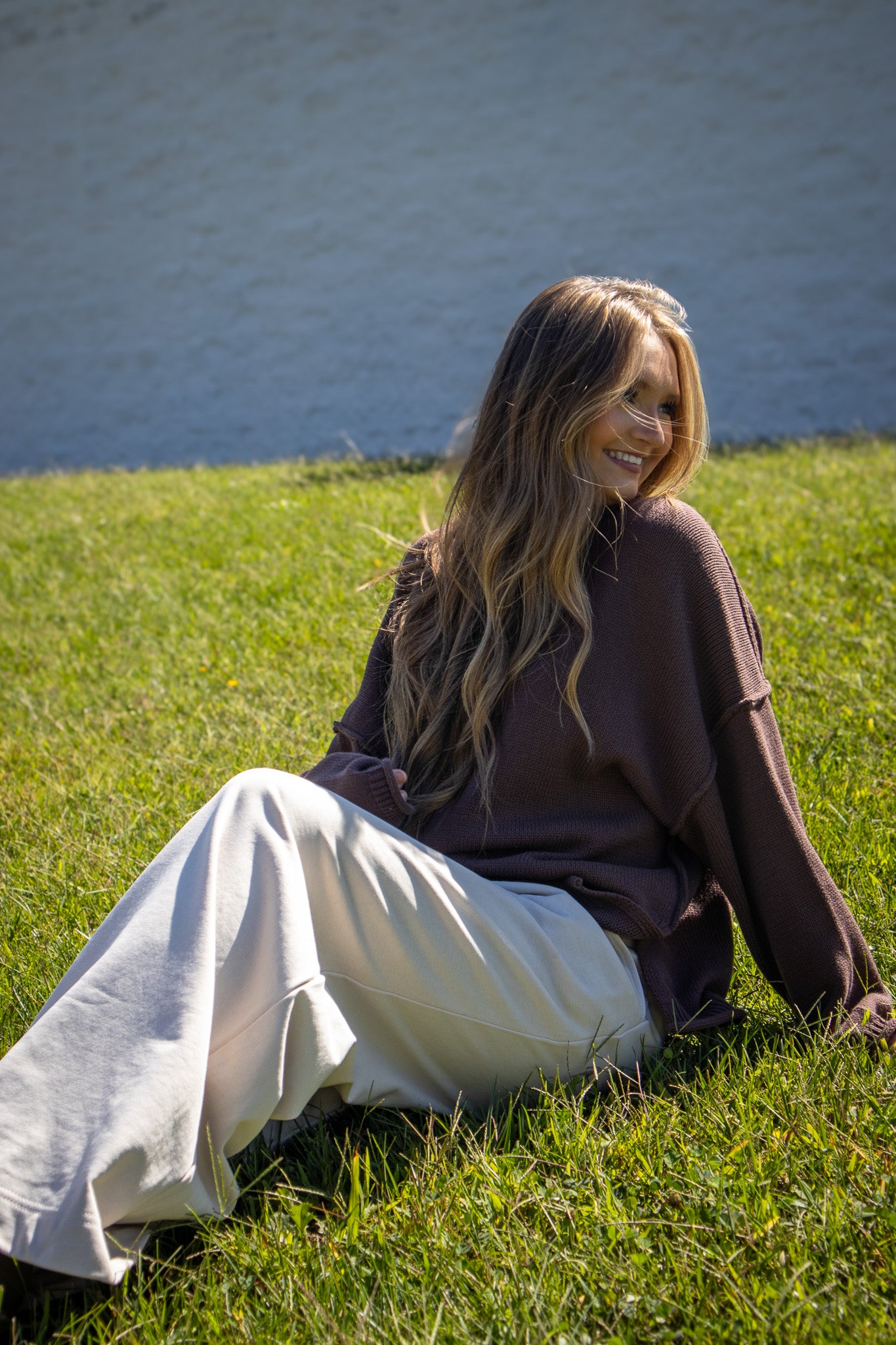 Soft Ivory Pleated Lounge Pants