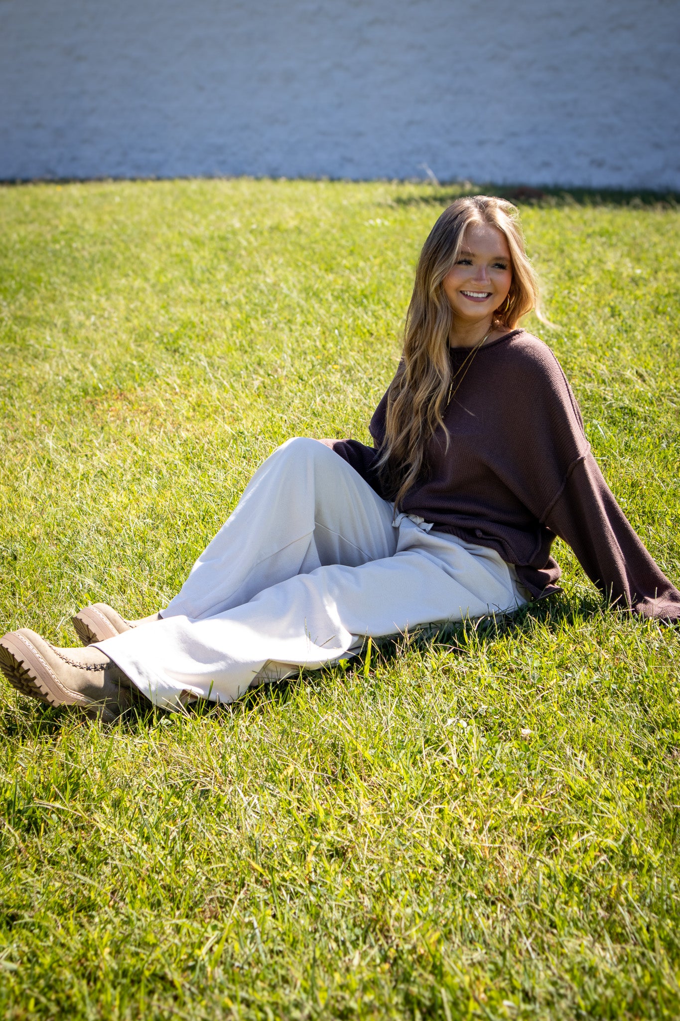Soft Ivory Pleated Lounge Pants