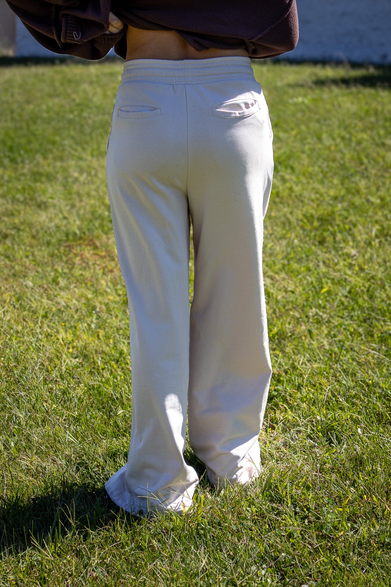 Soft Ivory Pleated Lounge Pants