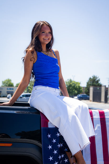 Hidden - Nori White Clean Cropped Wide Leg Jeans