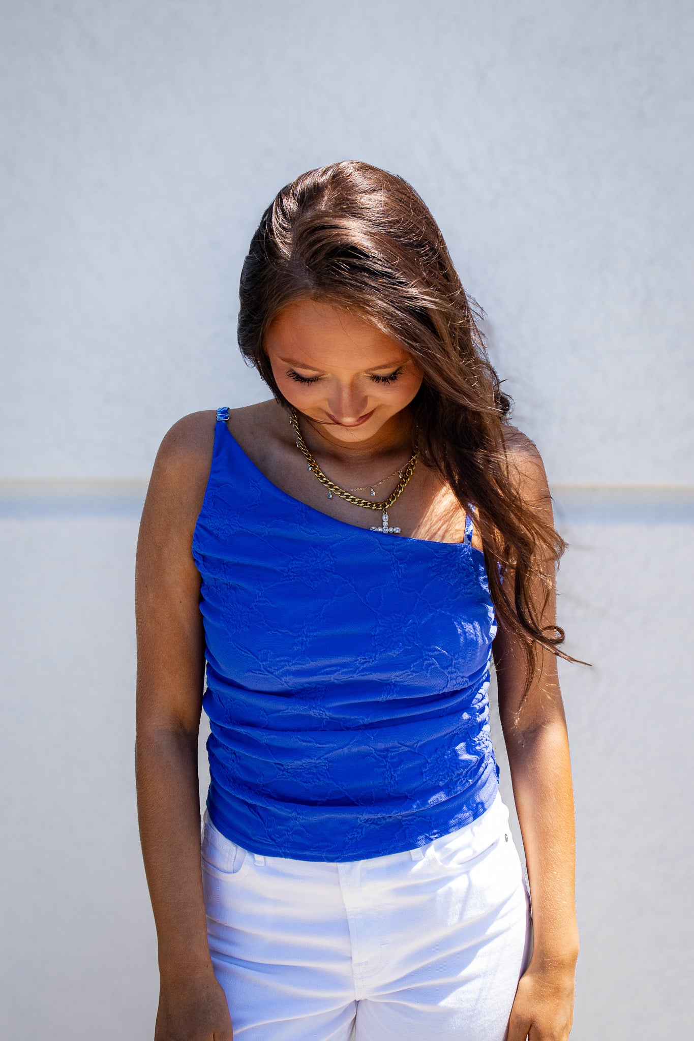 Free People Gracie Tank-Blue