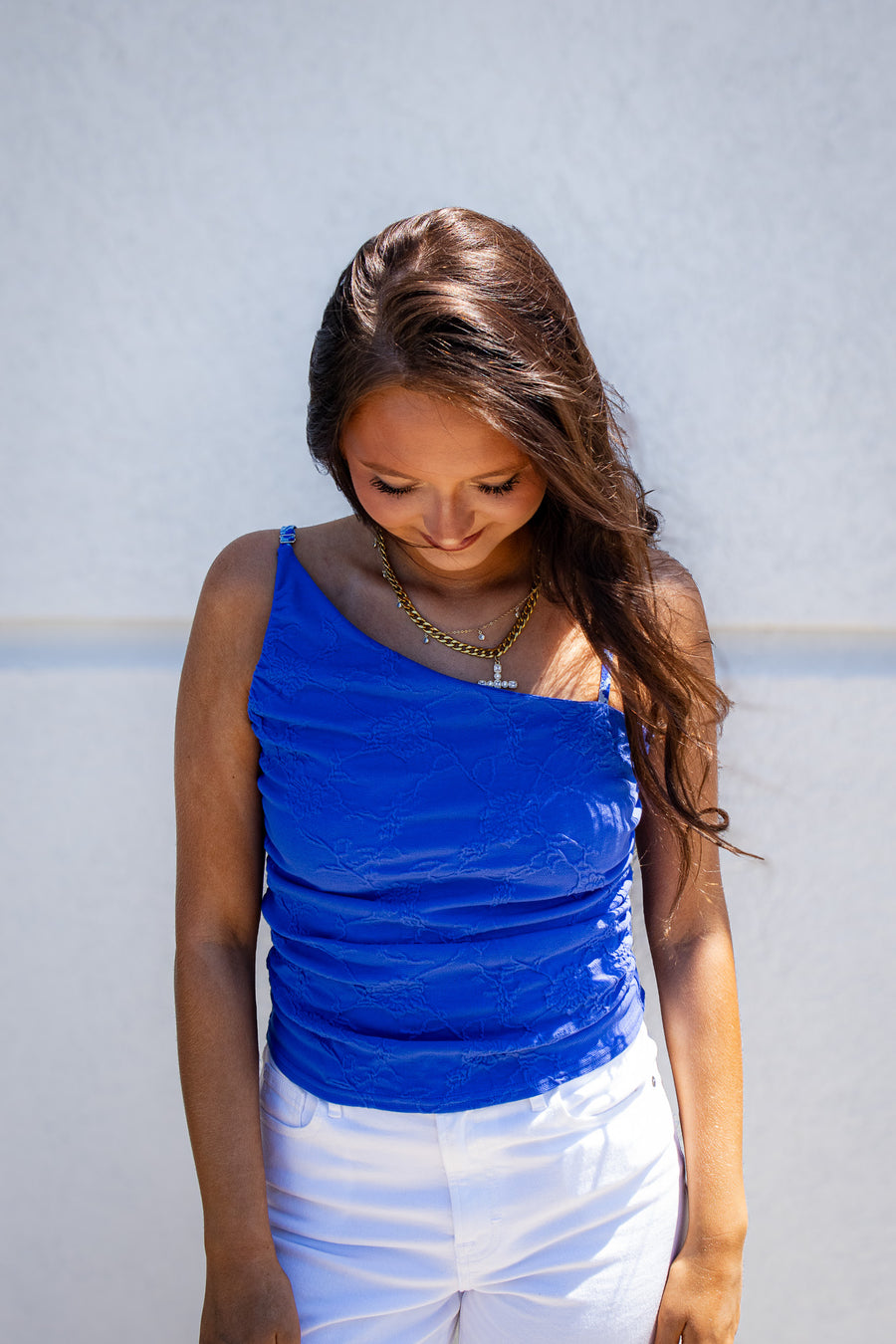 Free People Gracie Tank-Blue