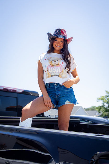 Free People We The Free - Now Or Never Distressed Denim Short - SENSATIONAL