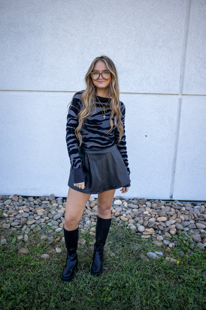 Free People - Paradise Found Vegan Skort - BLACK