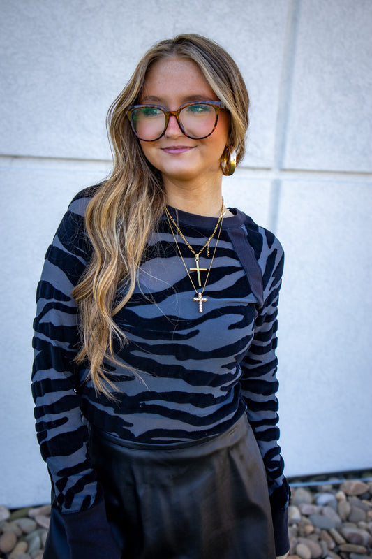 Free People - So Lush Layering Top - BLACK COMBO