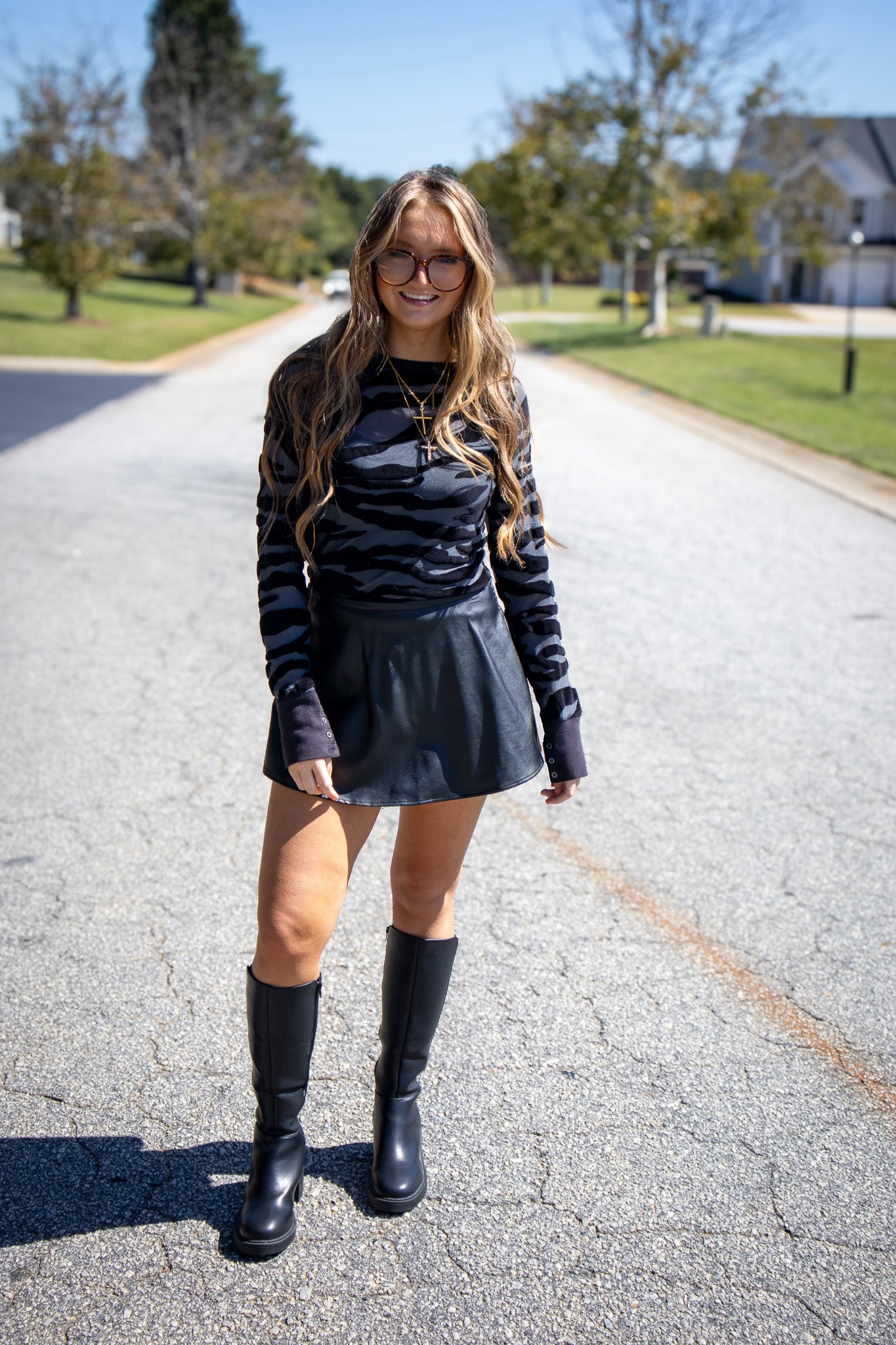 Free People - Paradise Found Vegan Skort - BLACK