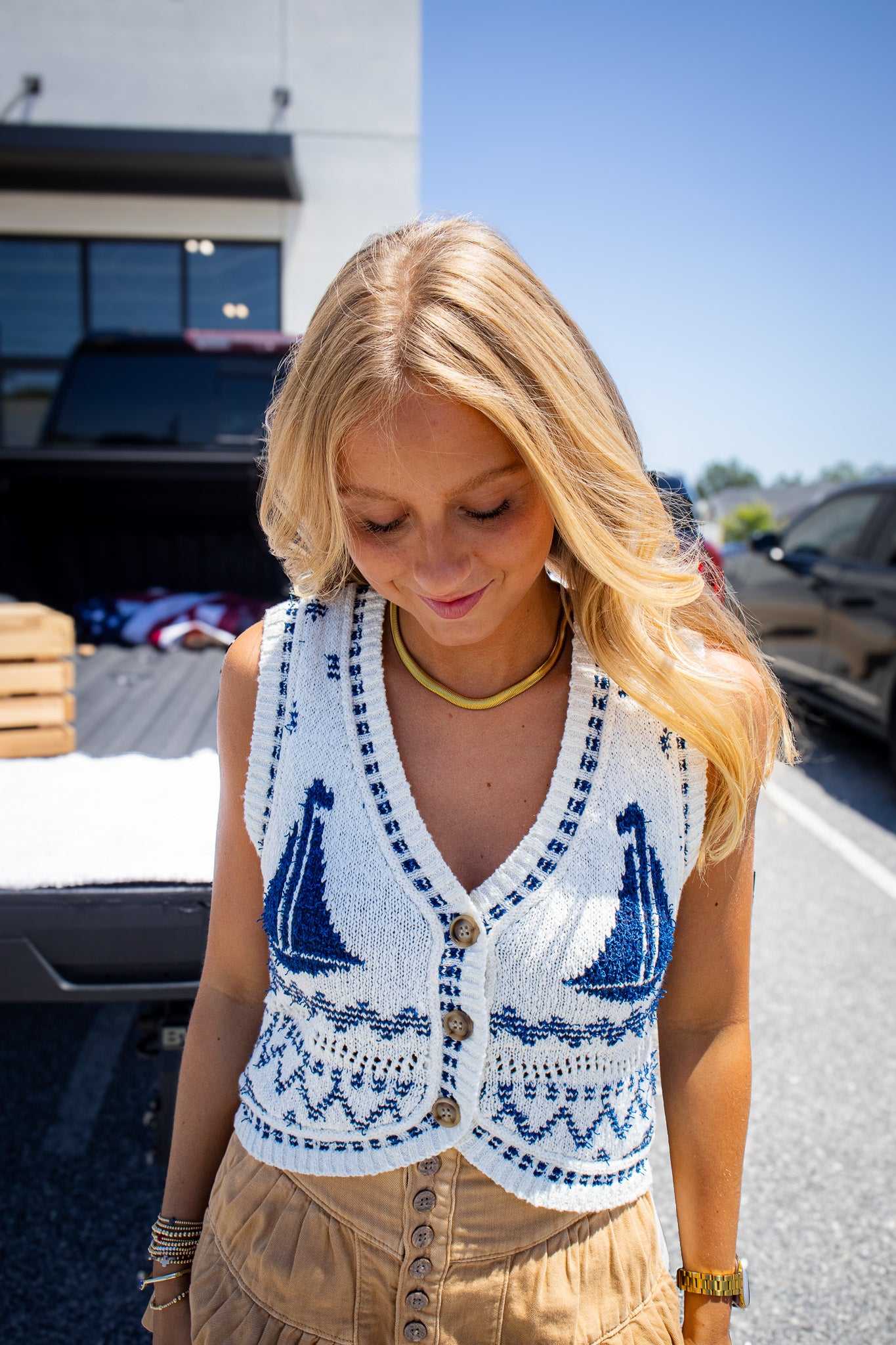 Sailboat  Sweater Vest