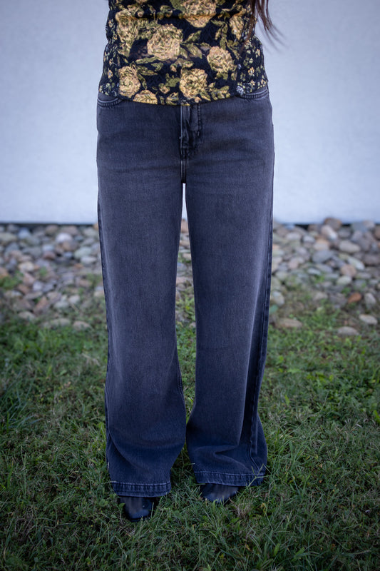 Free People - Stride Jean - MILES TO GO (GREY)