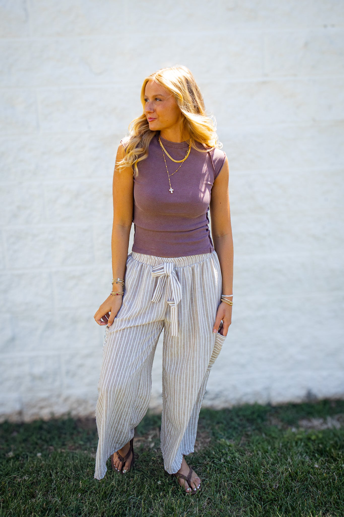 Free People - We The Free - Ever Had Ribbed Cap Sleeve Tee - Brunette/Brown