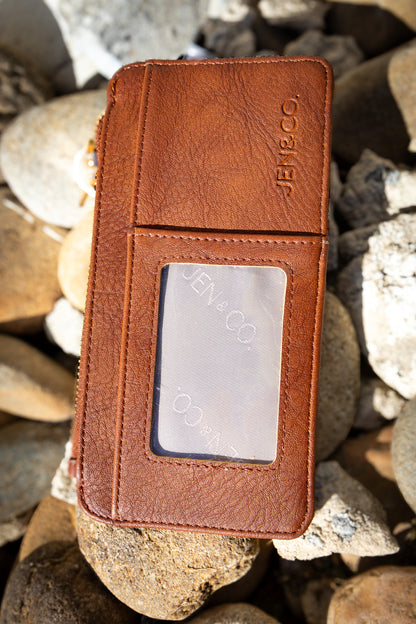 Saige Vegan Wallet - BROWN
