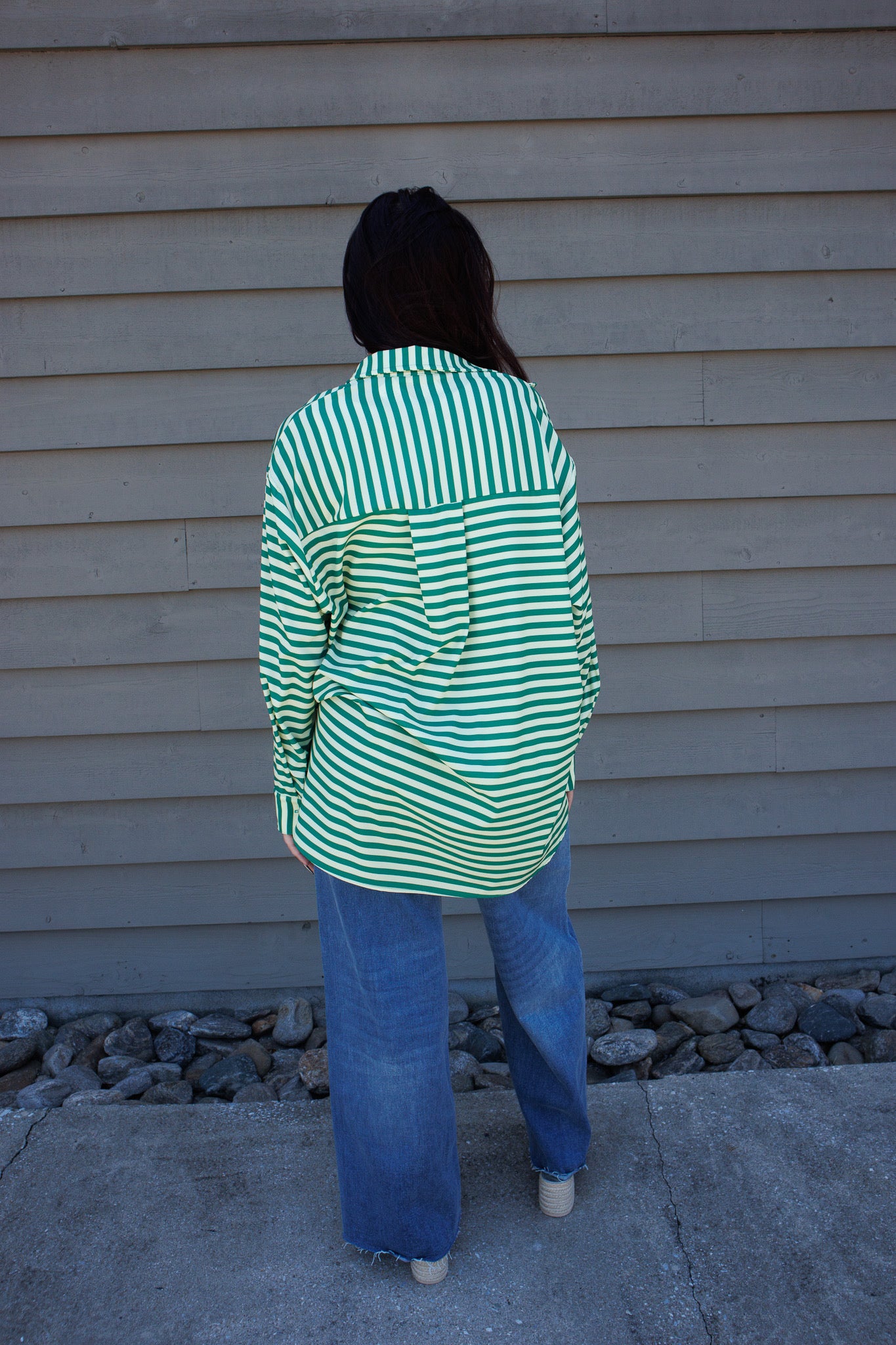 Emerald Striped Button Down