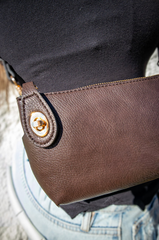 Kendall Vegan Crossbody - COFFEE