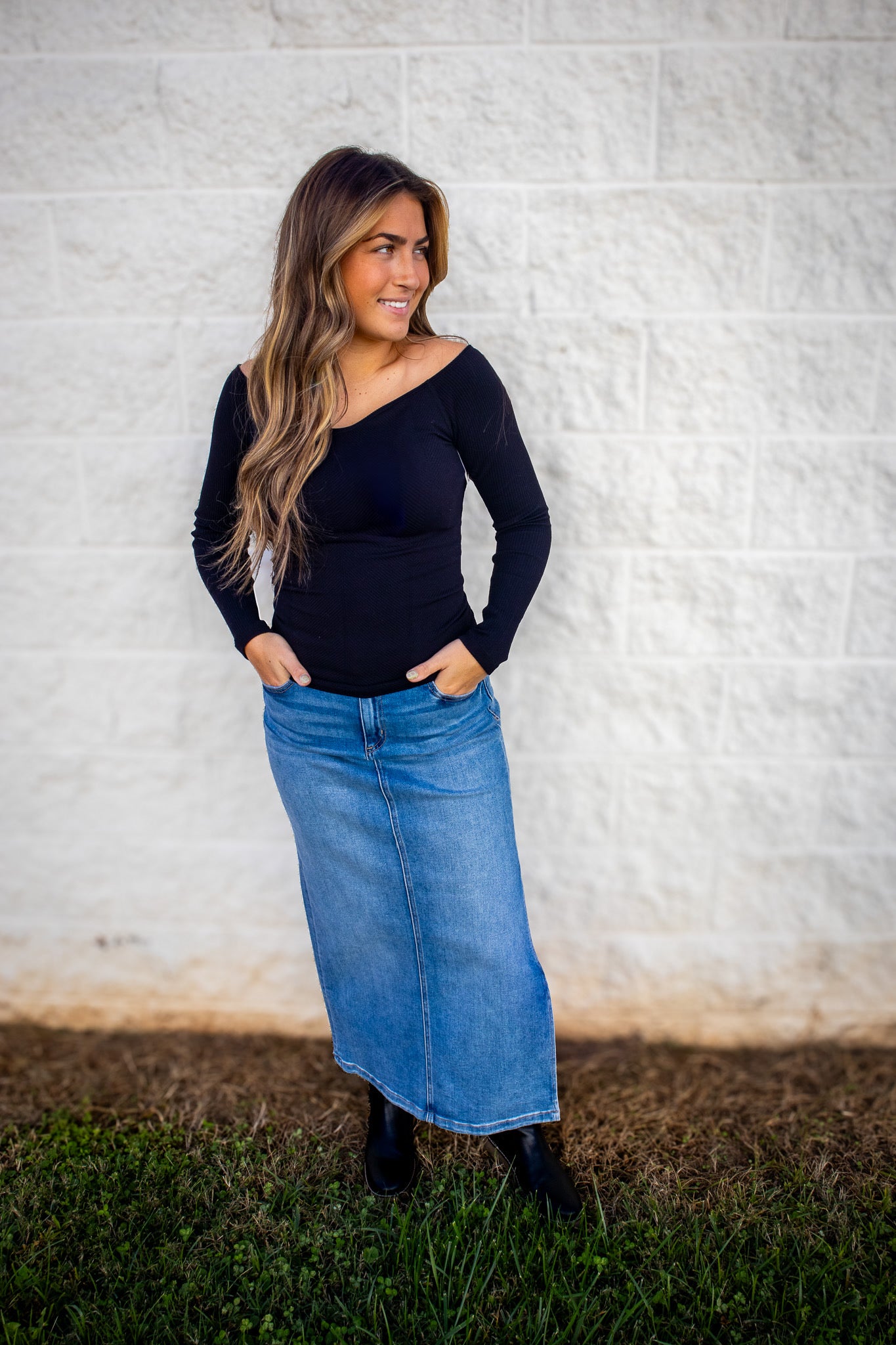 Free People - Sleek Rib Layering Top - BLACK