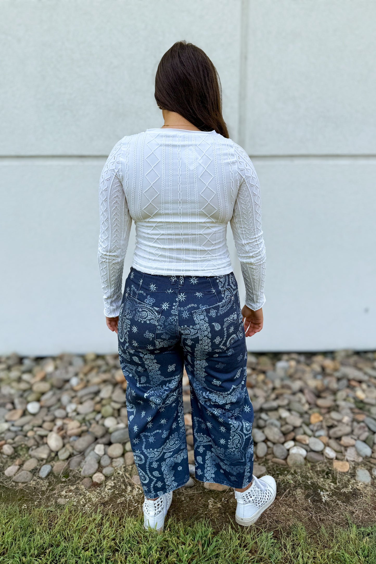 Free People - So Soft Seamless Modal Cable Long Sleeve - Clean Ivory