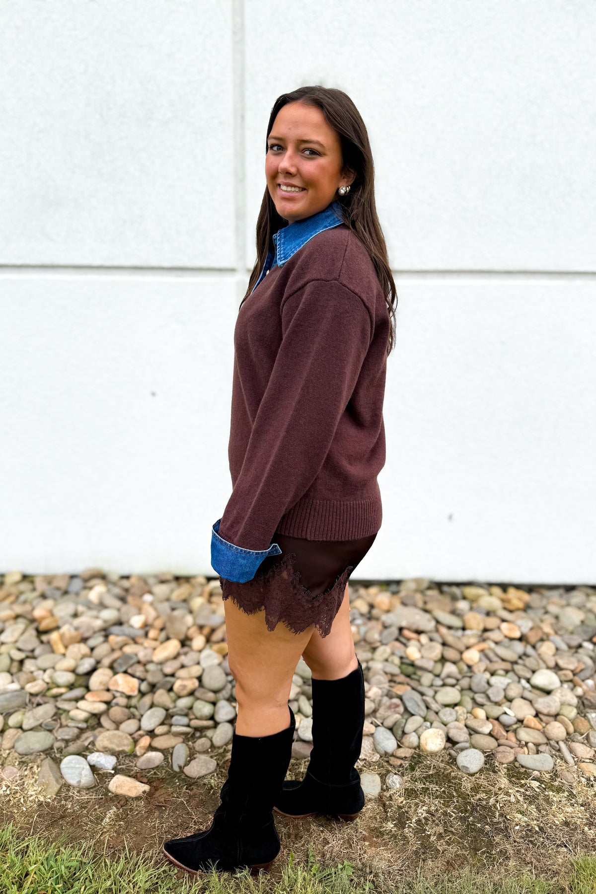 Blue Jean Baby Brown Knit Sweater