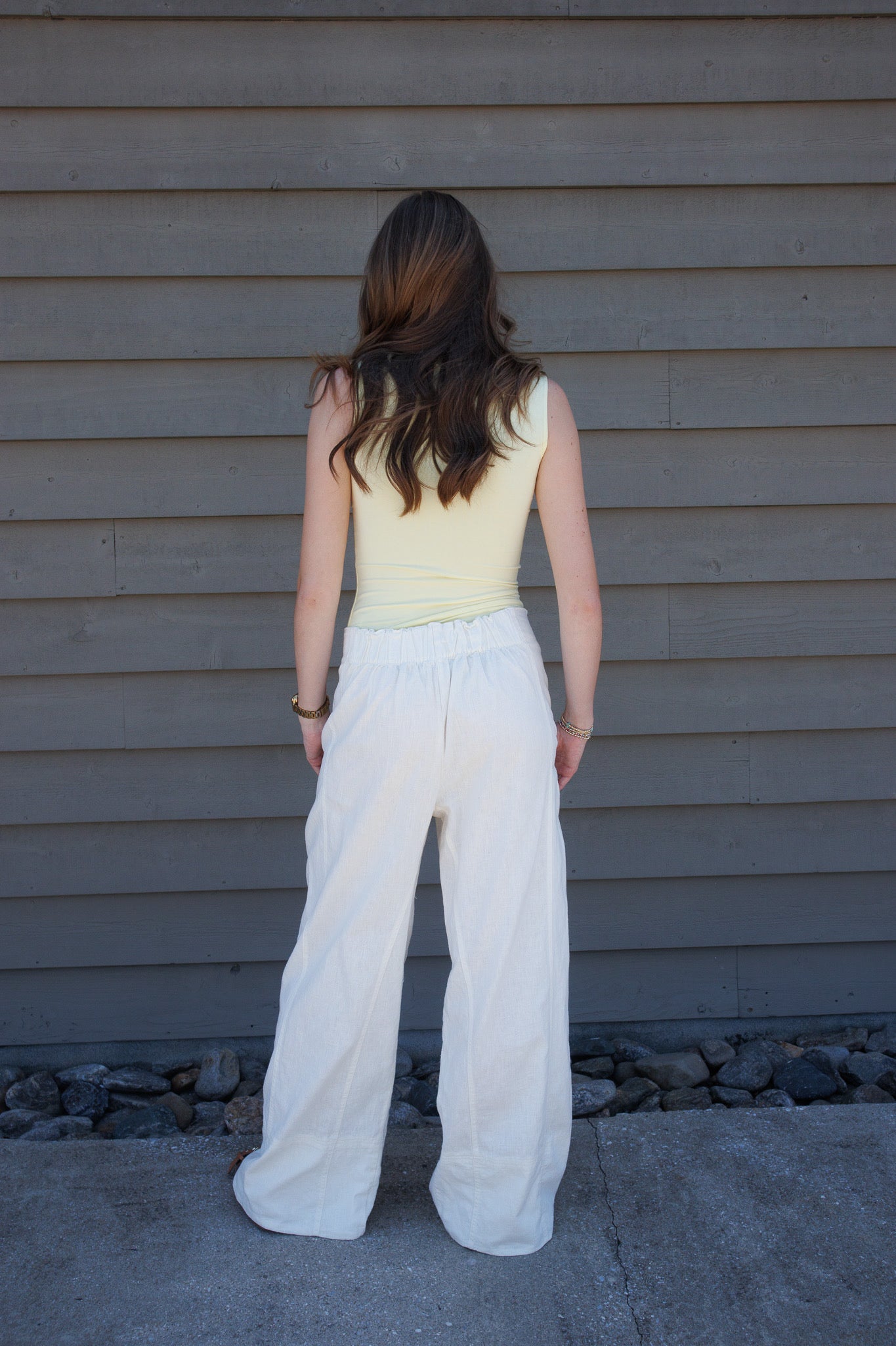 Free People-Day's End Linen Pull-On Pants-CLEAN IVORY