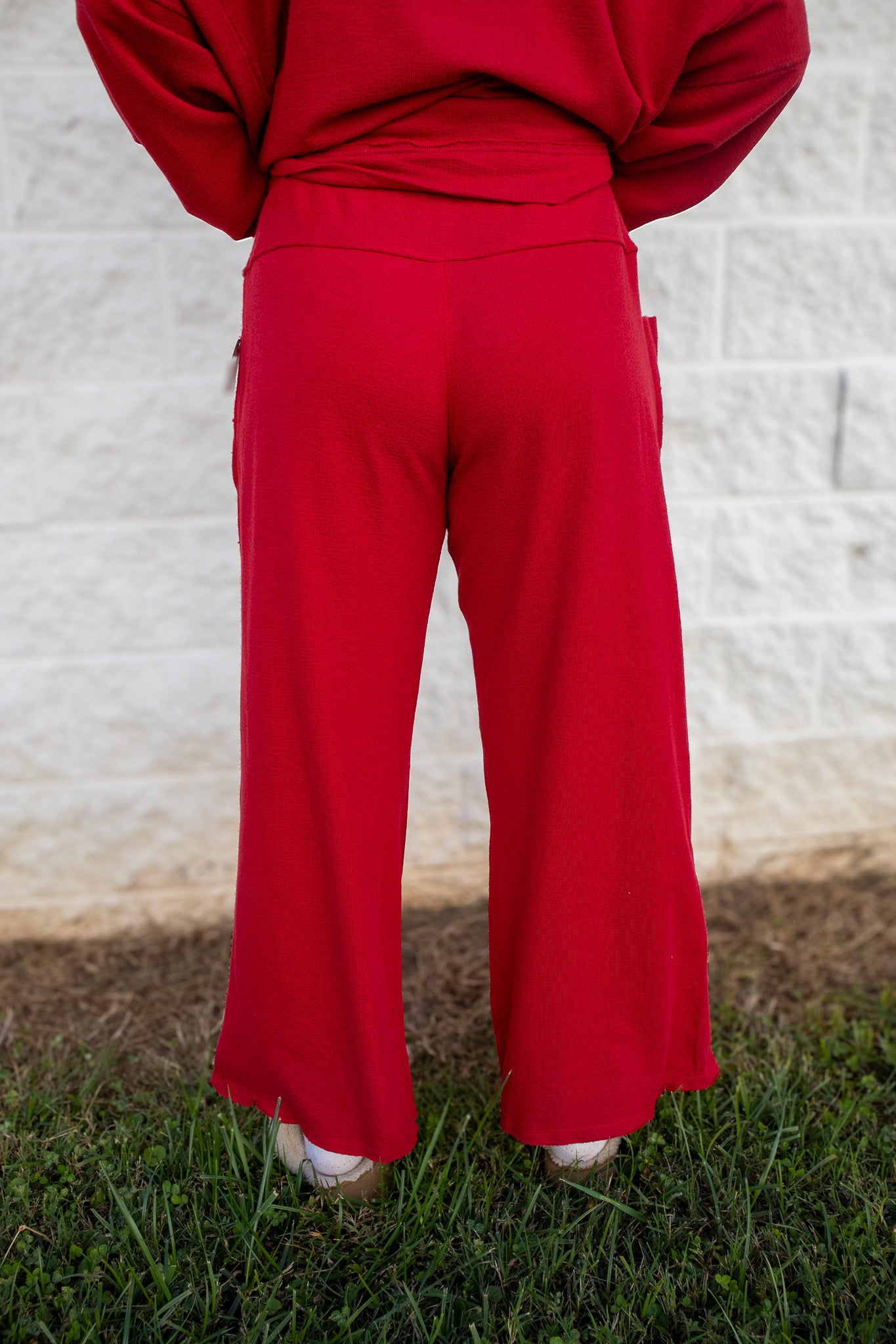 Free People - Staycation Lounge Pants - DEEP CHERRY