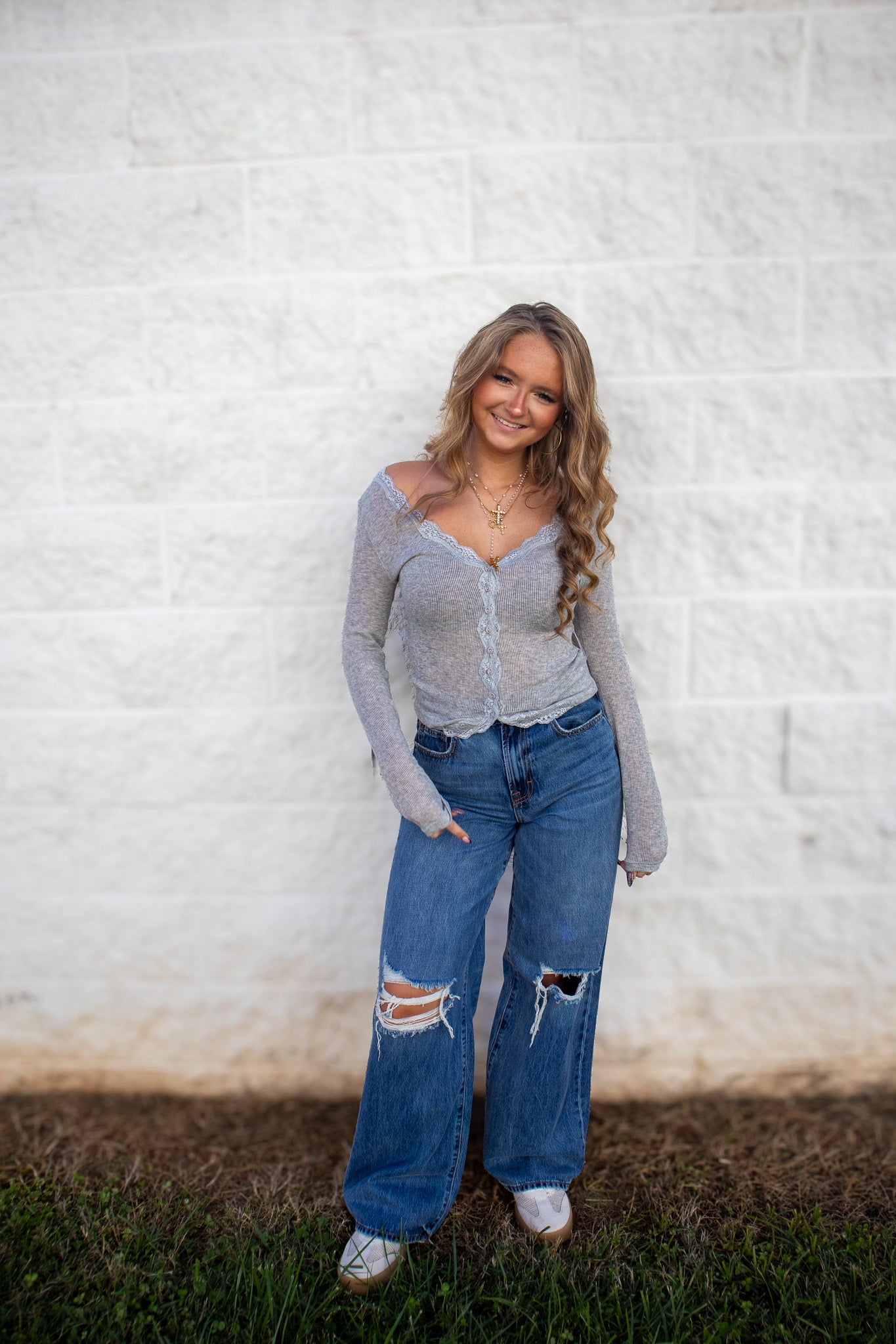 Free People - Big Love Rib Cardi - HEATHER GREY