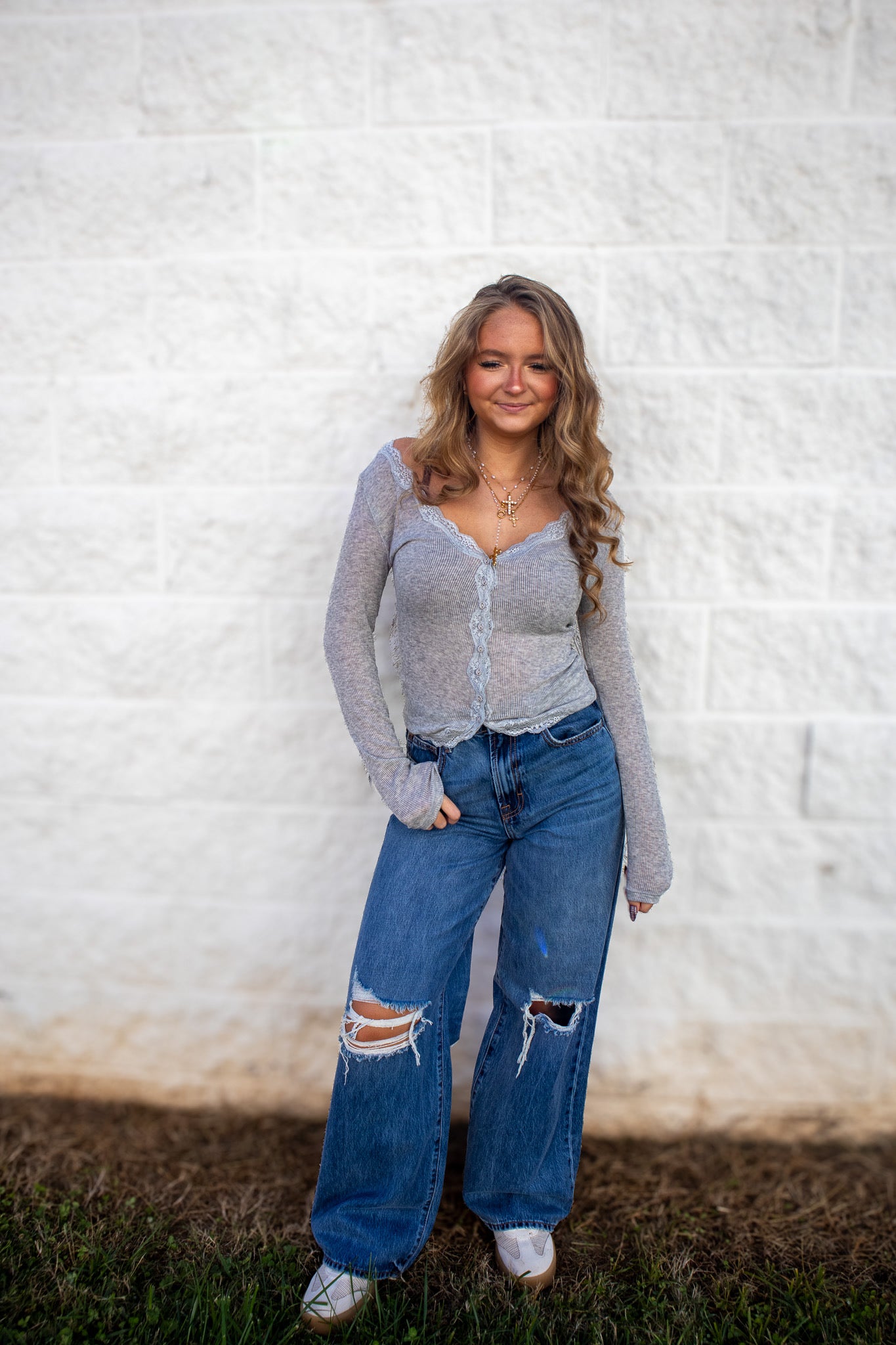 Free People - Big Love Rib Cardi - HEATHER GREY