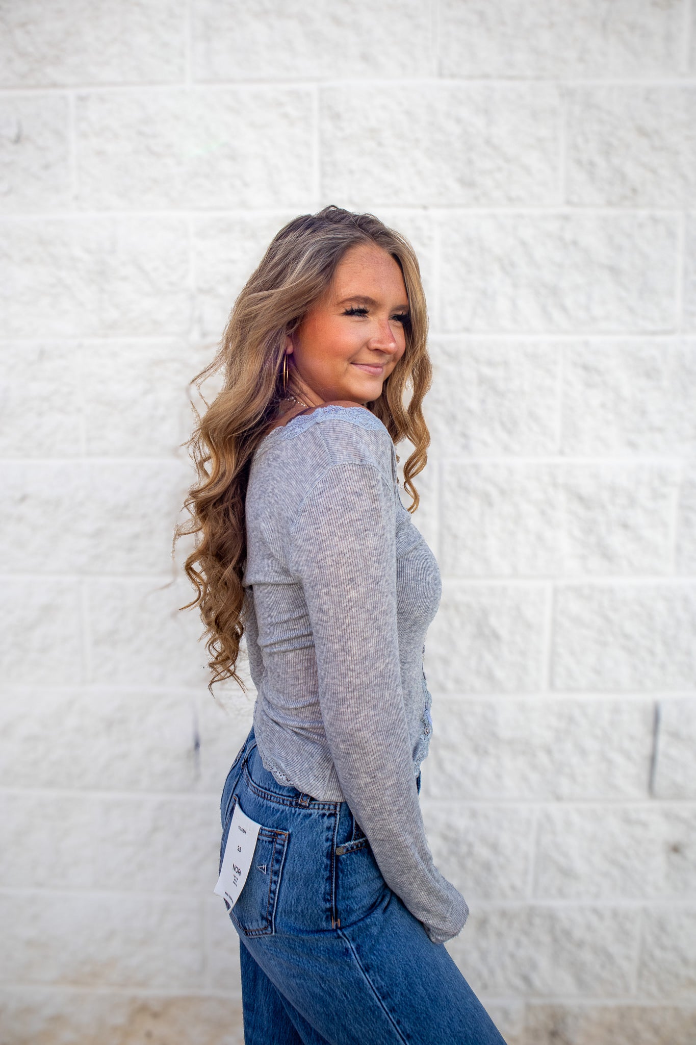 Free People - Big Love Rib Cardi - HEATHER GREY