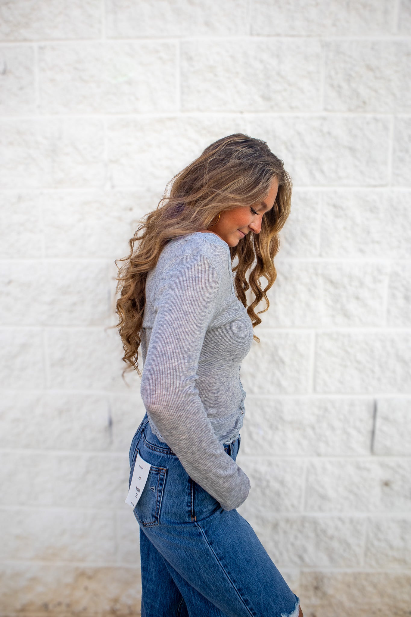 Free People - Big Love Rib Cardi - HEATHER GREY