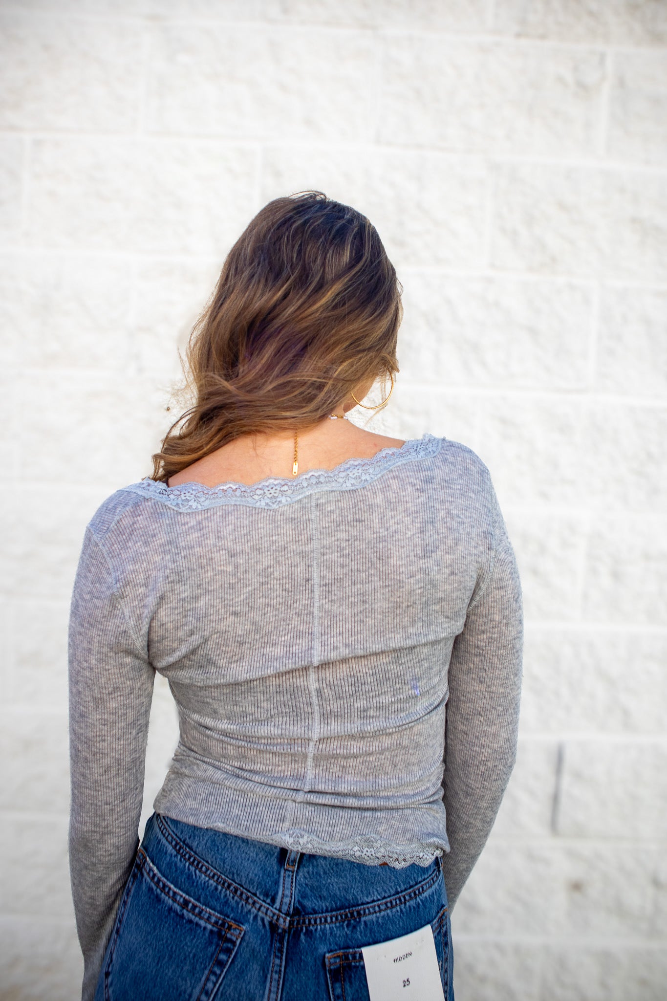 Free People - Big Love Rib Cardi - HEATHER GREY