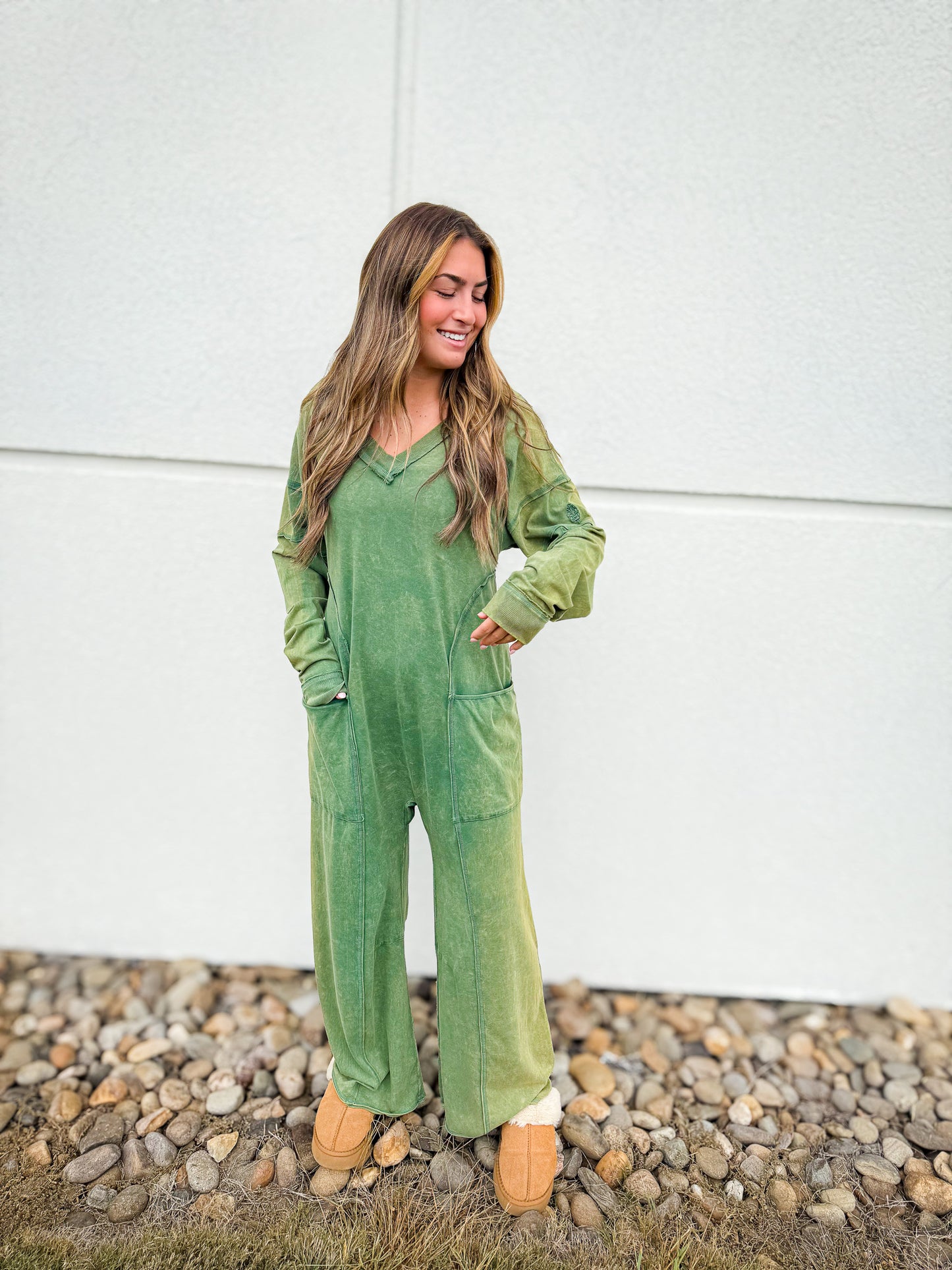 Free People - Hot Shot Runner One Piece - SMOKE PINE