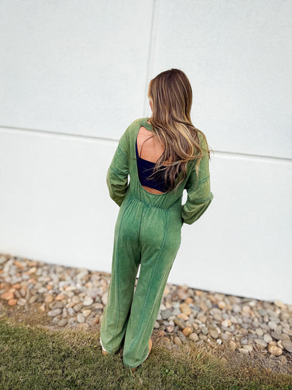 Free People - Hot Shot Runner One Piece - SMOKE PINE